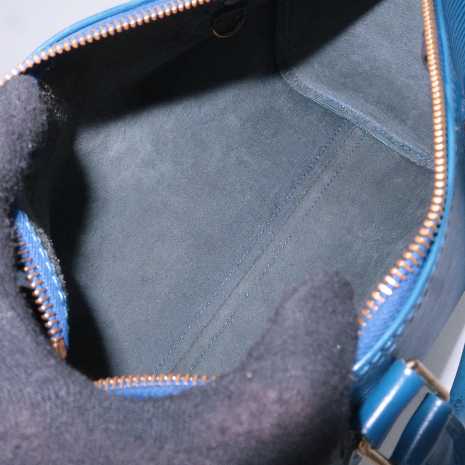 Louis Vuitton Epi Speedy 25 Handbag Toledo Blue M43015