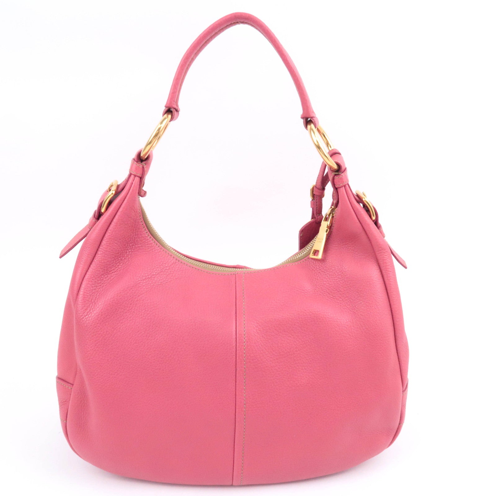 PRADA Leather Shoulder Bag Pink