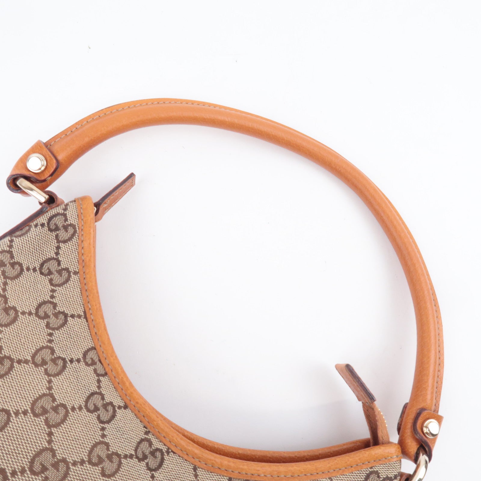 GUCCI Abby GG Canvas Shoulder Bag Brown 130738