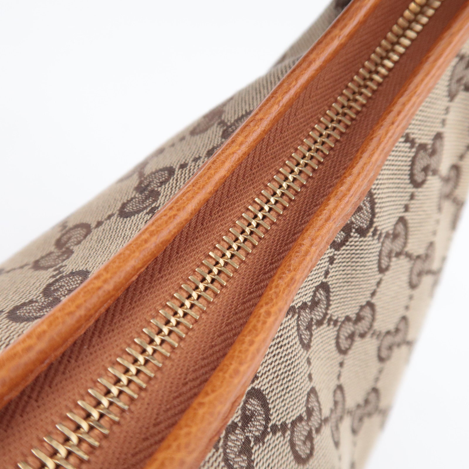 GUCCI Abby GG Canvas Shoulder Bag Brown 130738
