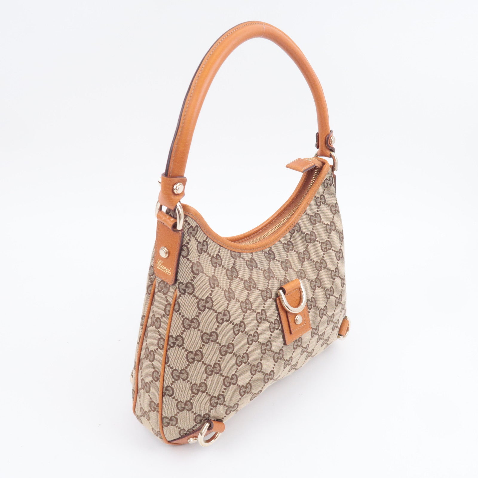 GUCCI Abby GG Canvas Shoulder Bag Brown 130738