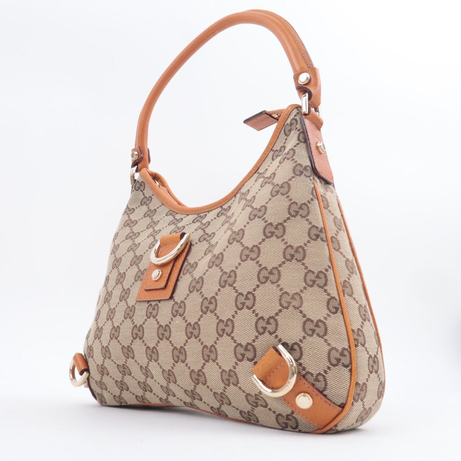 GUCCI Abby GG Canvas Shoulder Bag Brown 130738