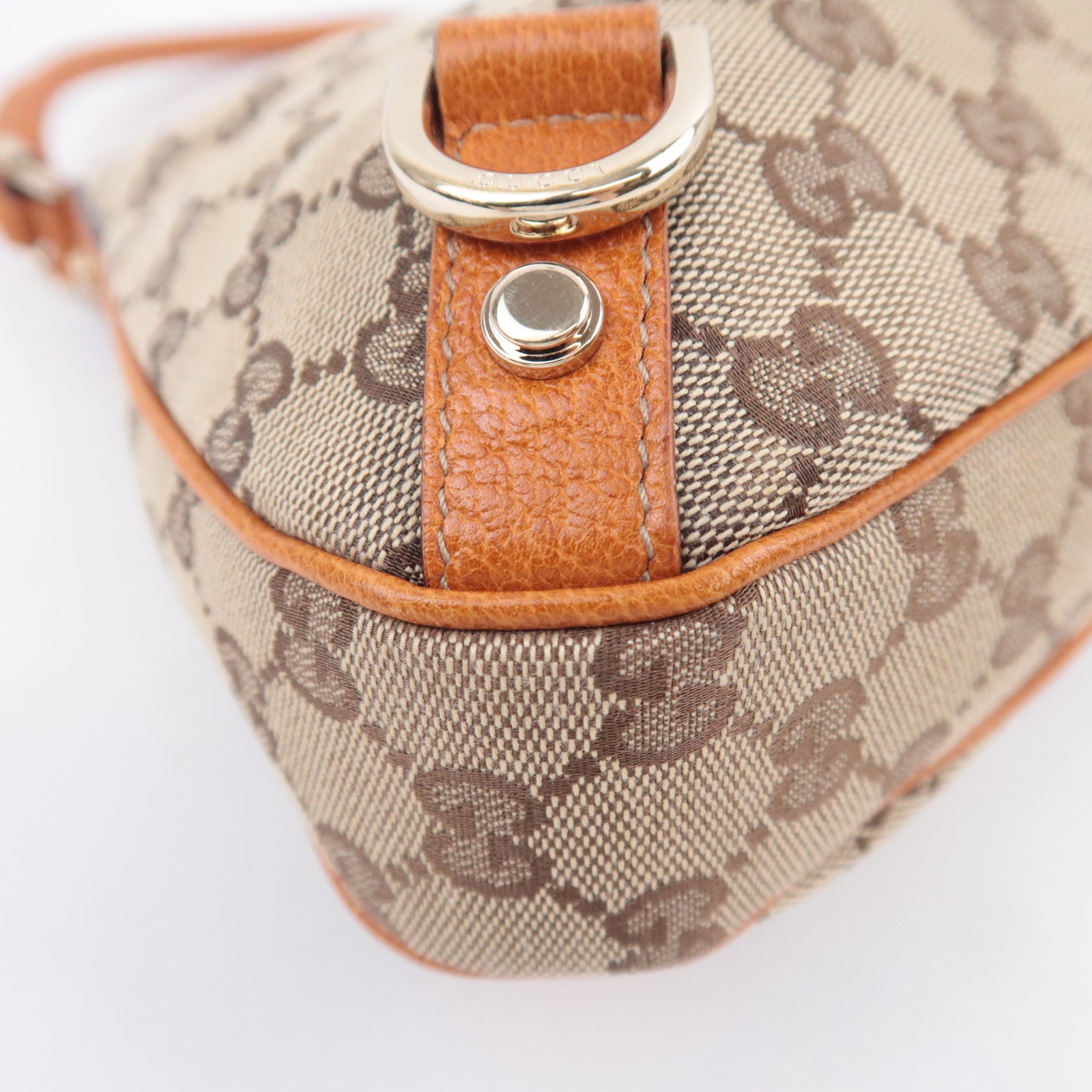 GUCCI Abby GG Canvas Shoulder Bag Brown 130738