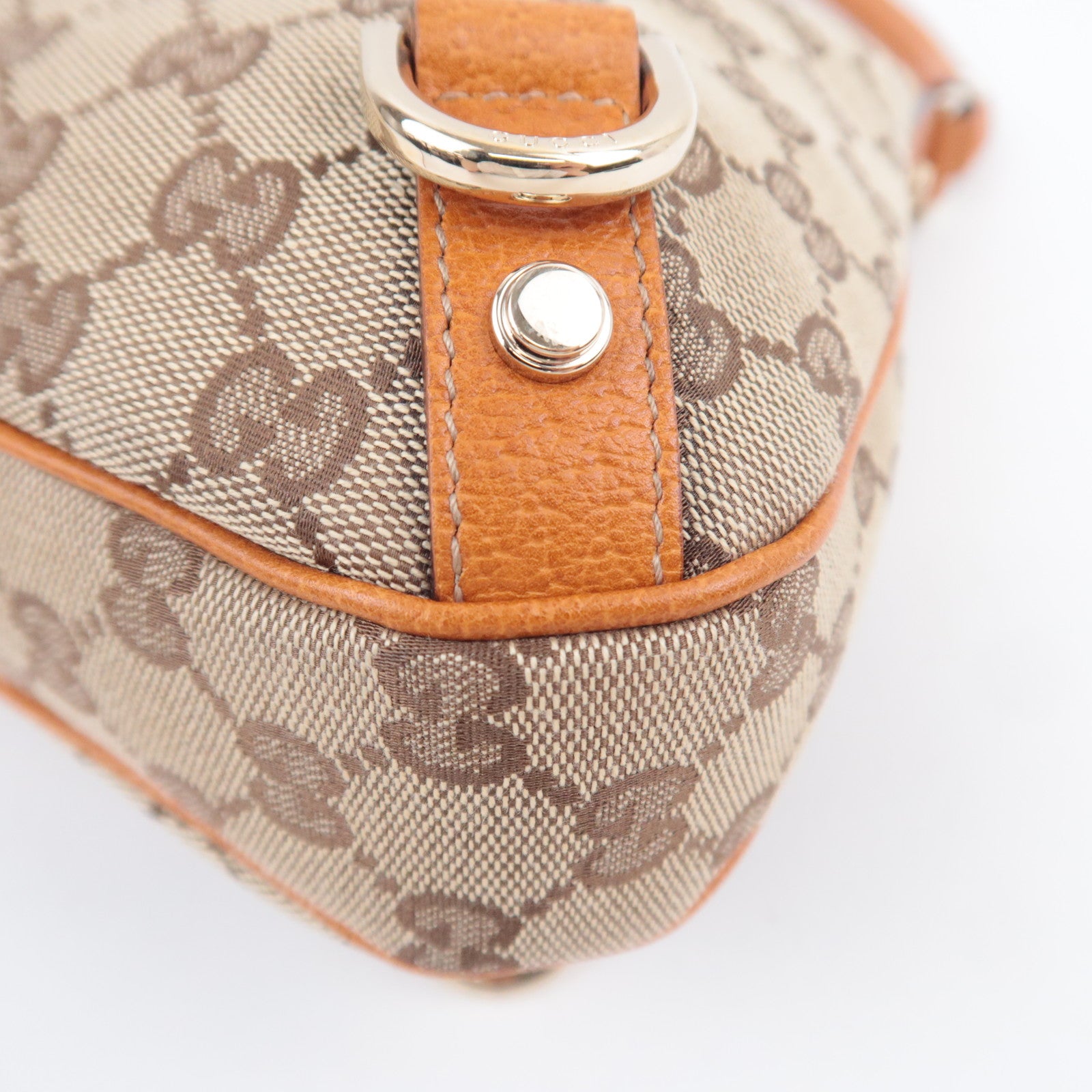 GUCCI Abby GG Canvas Shoulder Bag Brown 130738