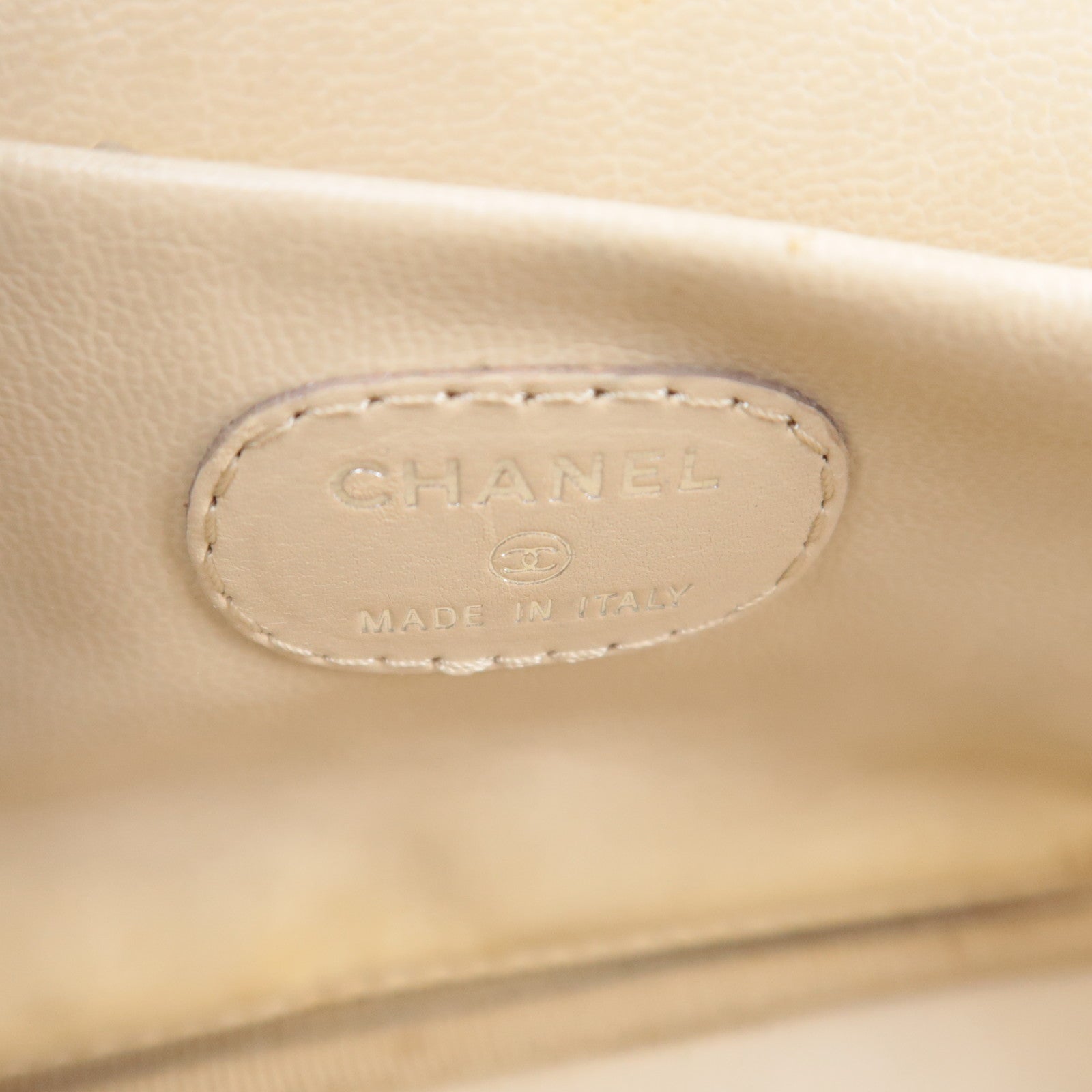 CHANEL Coco Mark Vanity Bag Caviarskin Lime Green Gold HDW