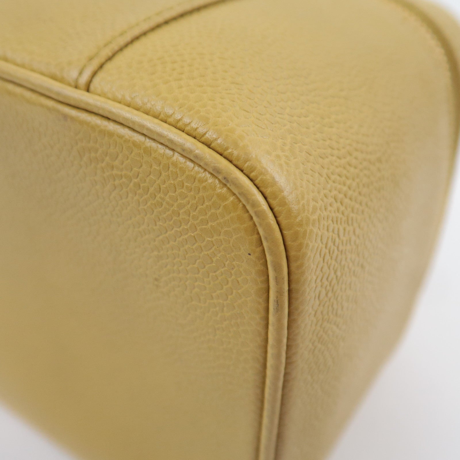 CHANEL Coco Mark Vanity Bag Caviarskin Lime Green Gold HDW