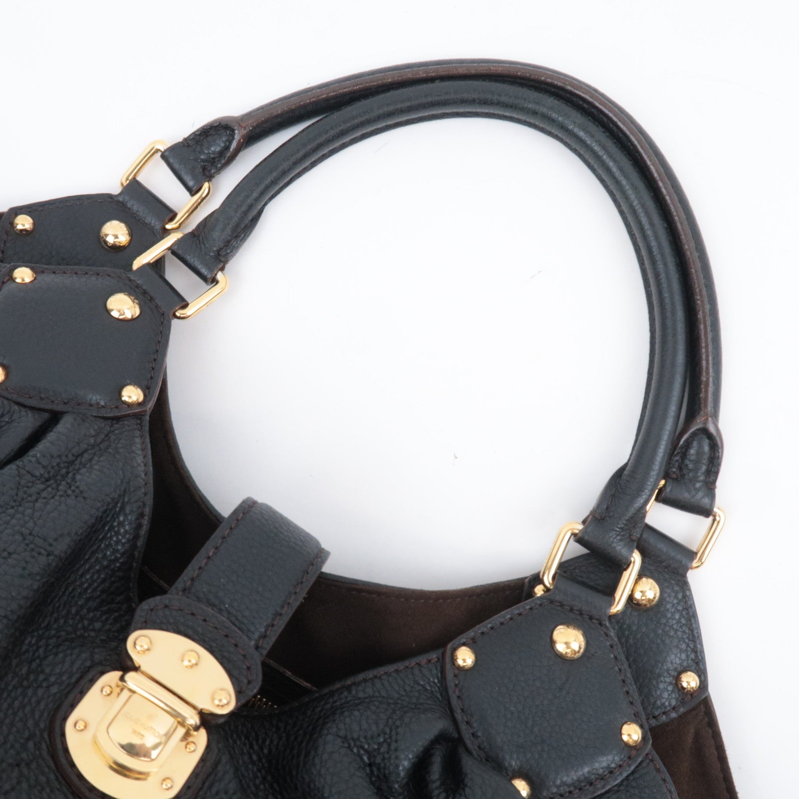 Louis Vuitton Monogram Mahina L Shoulder Bag Noir M95765