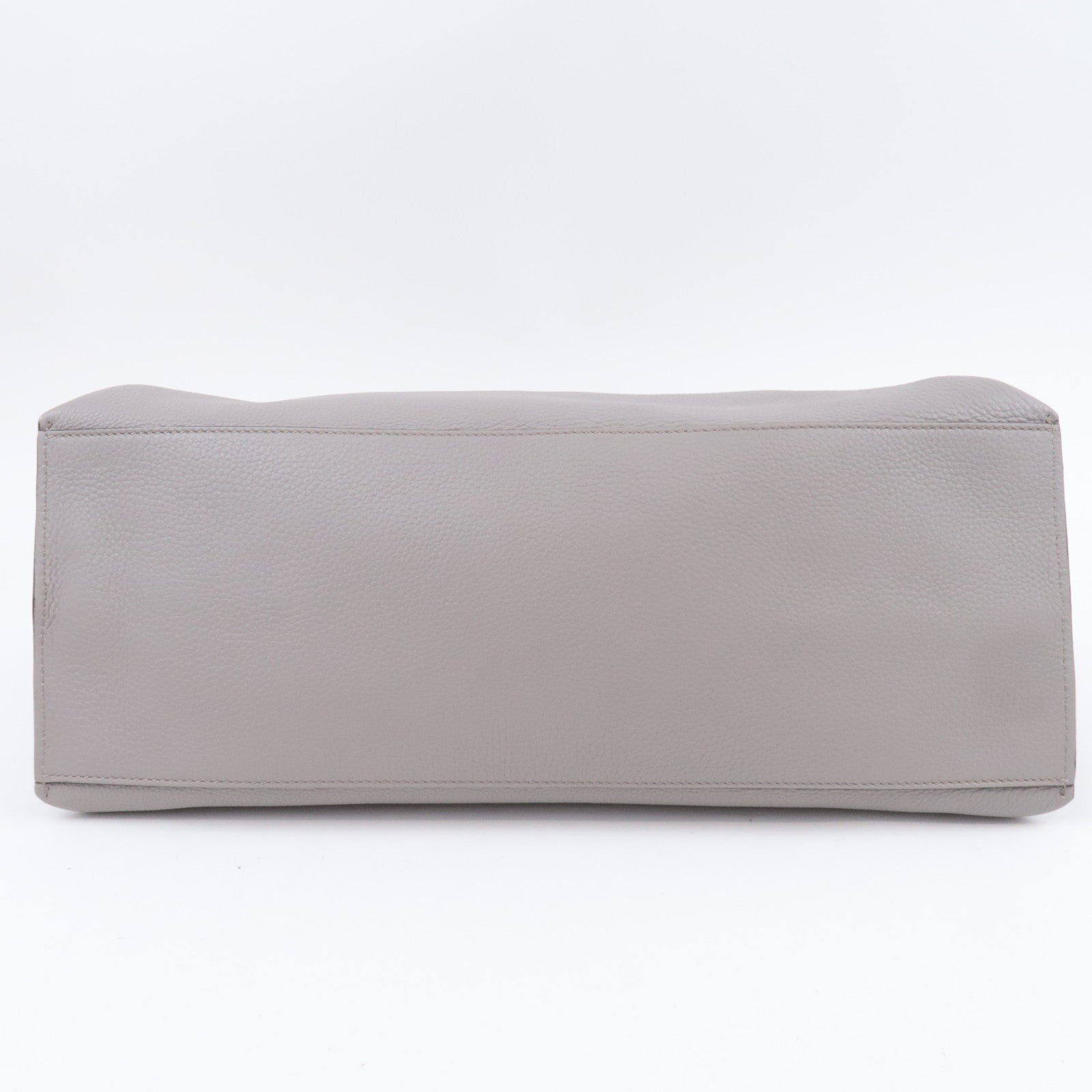 GUCCI Bamboo Daily 2Way Leather Handbag Gray 370830