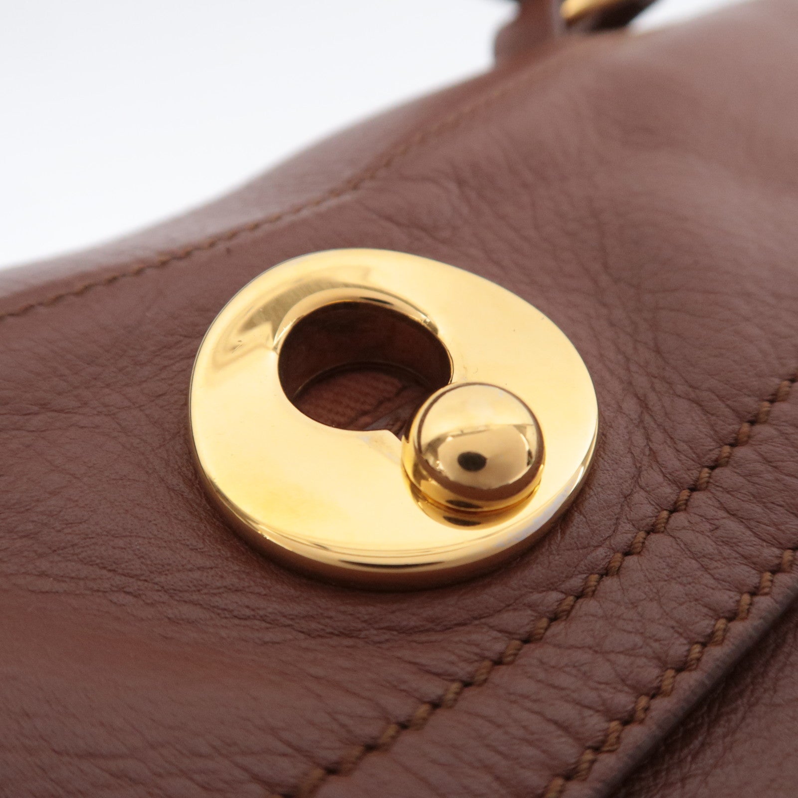 SAINT LAURENT YSL Muse Two 2Way Handbag Brown 283761