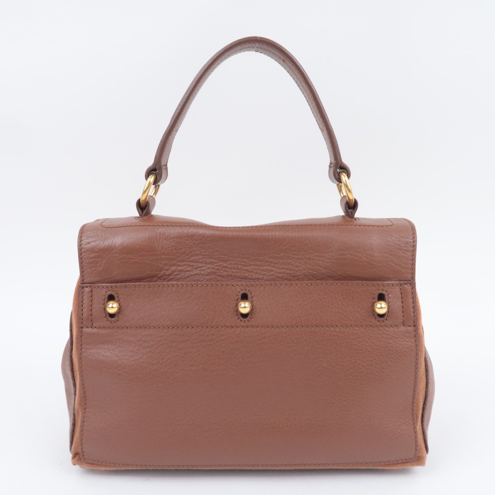 SAINT LAURENT YSL Muse Two 2Way Handbag Brown 283761