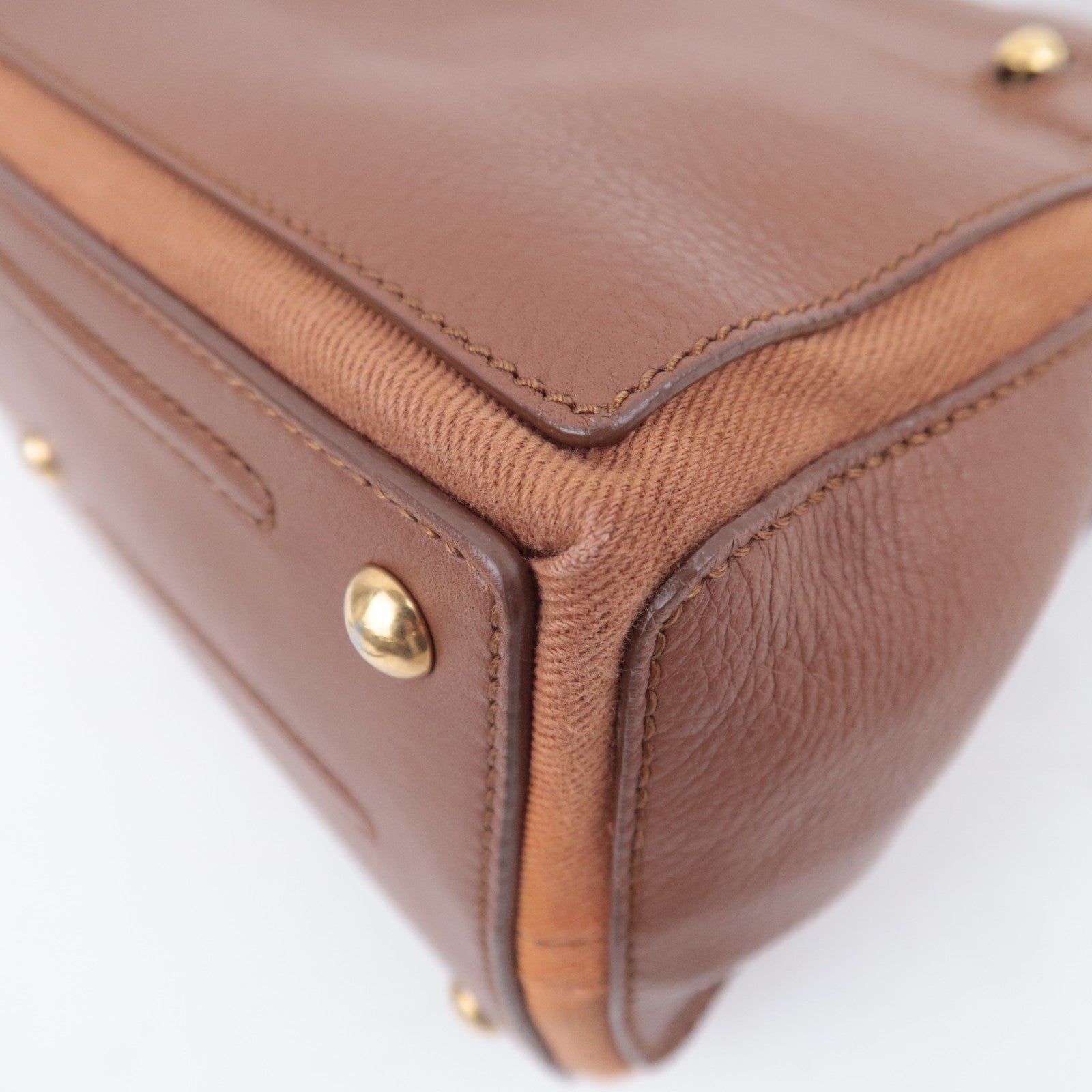 SAINT LAURENT YSL Muse Two 2Way Handbag Brown 283761