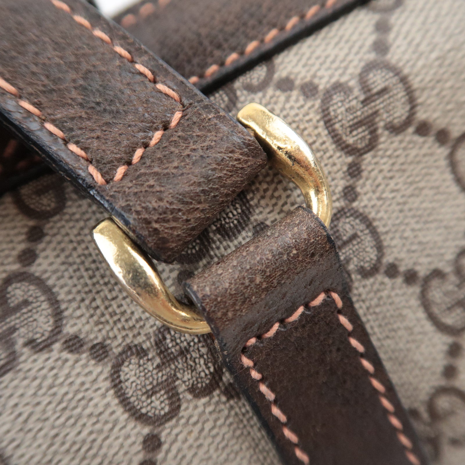 GUCCI Old Gucci GG Plus 2Way Handbag Beige