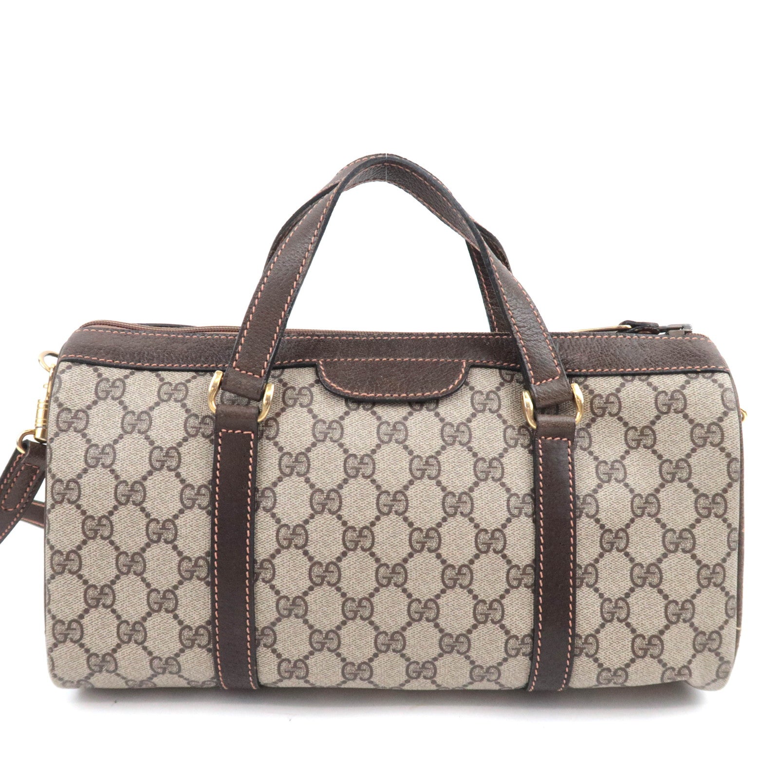 GUCCI Old Gucci GG Plus 2Way Handbag Beige