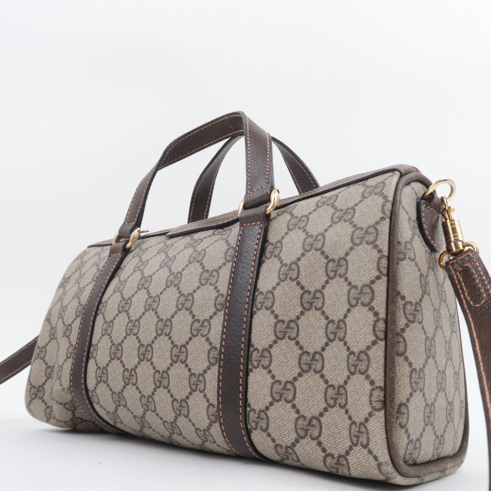 GUCCI Old Gucci GG Plus 2Way Handbag Beige
