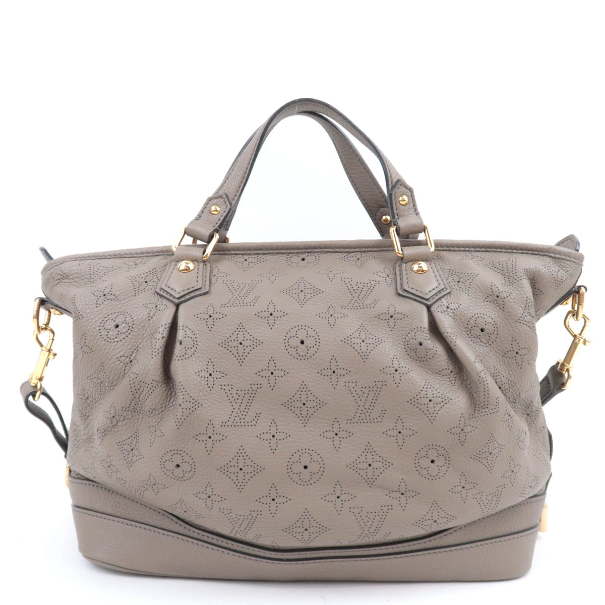 Louis Vuitton Monogram Mahina Stella PM 2Way Handbag Taupe M93063