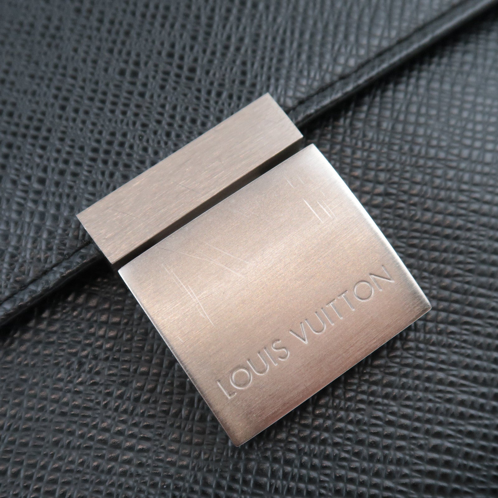 Louis Vuitton Taiga Selenga Clutch Bag Ardoise M30782