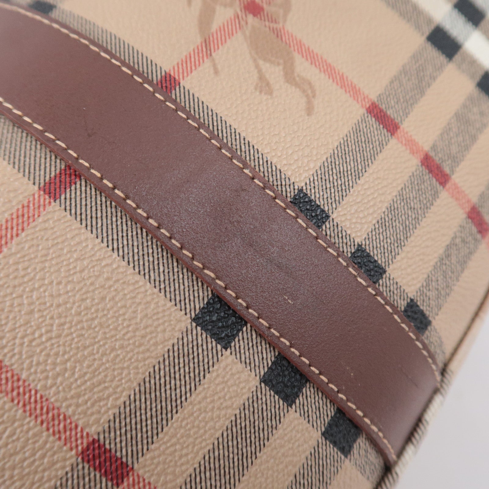 BURBERRY burberrys Nova Plaid 2Way PVC Boston Bag