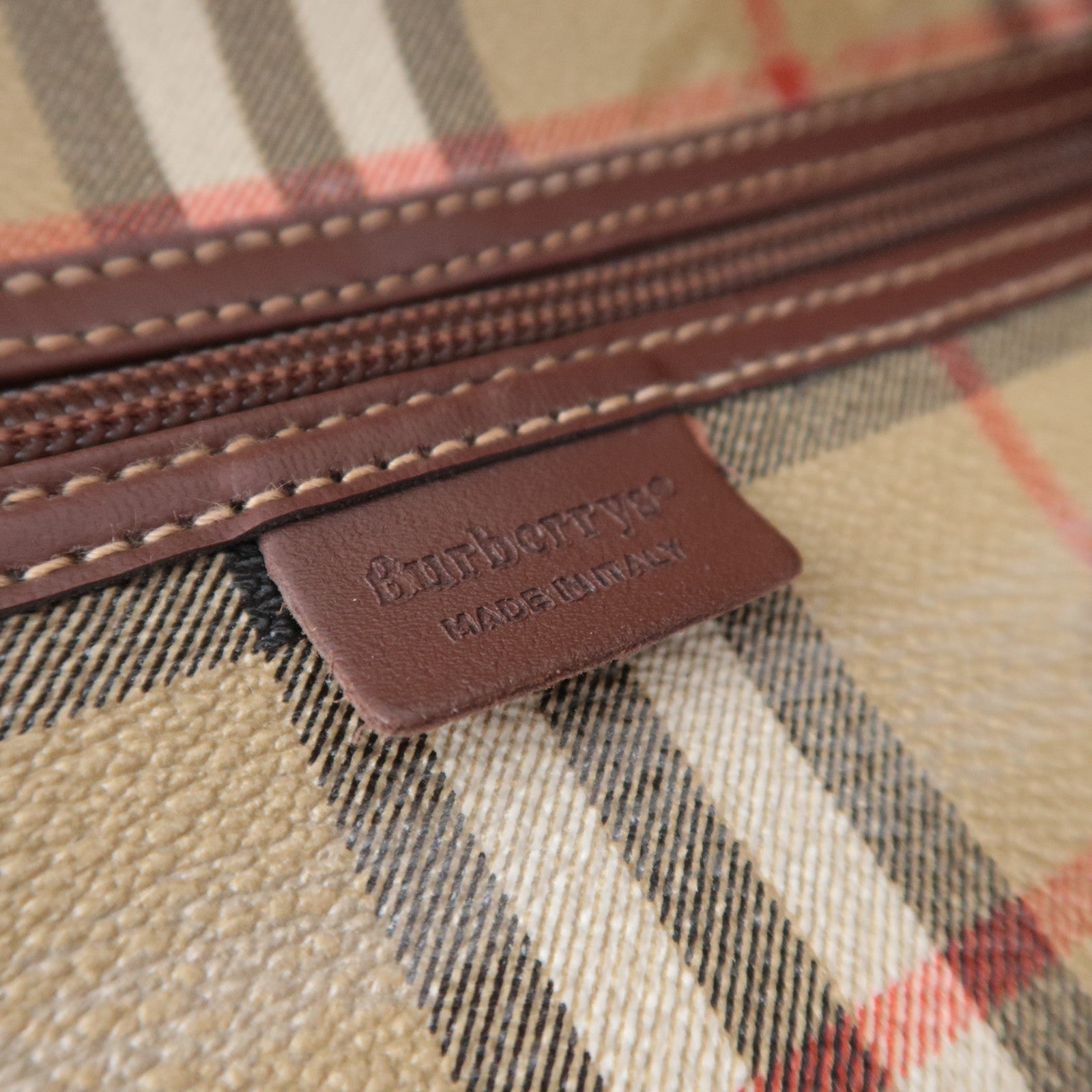BURBERRY burberrys Nova Plaid 2Way PVC Boston Bag
