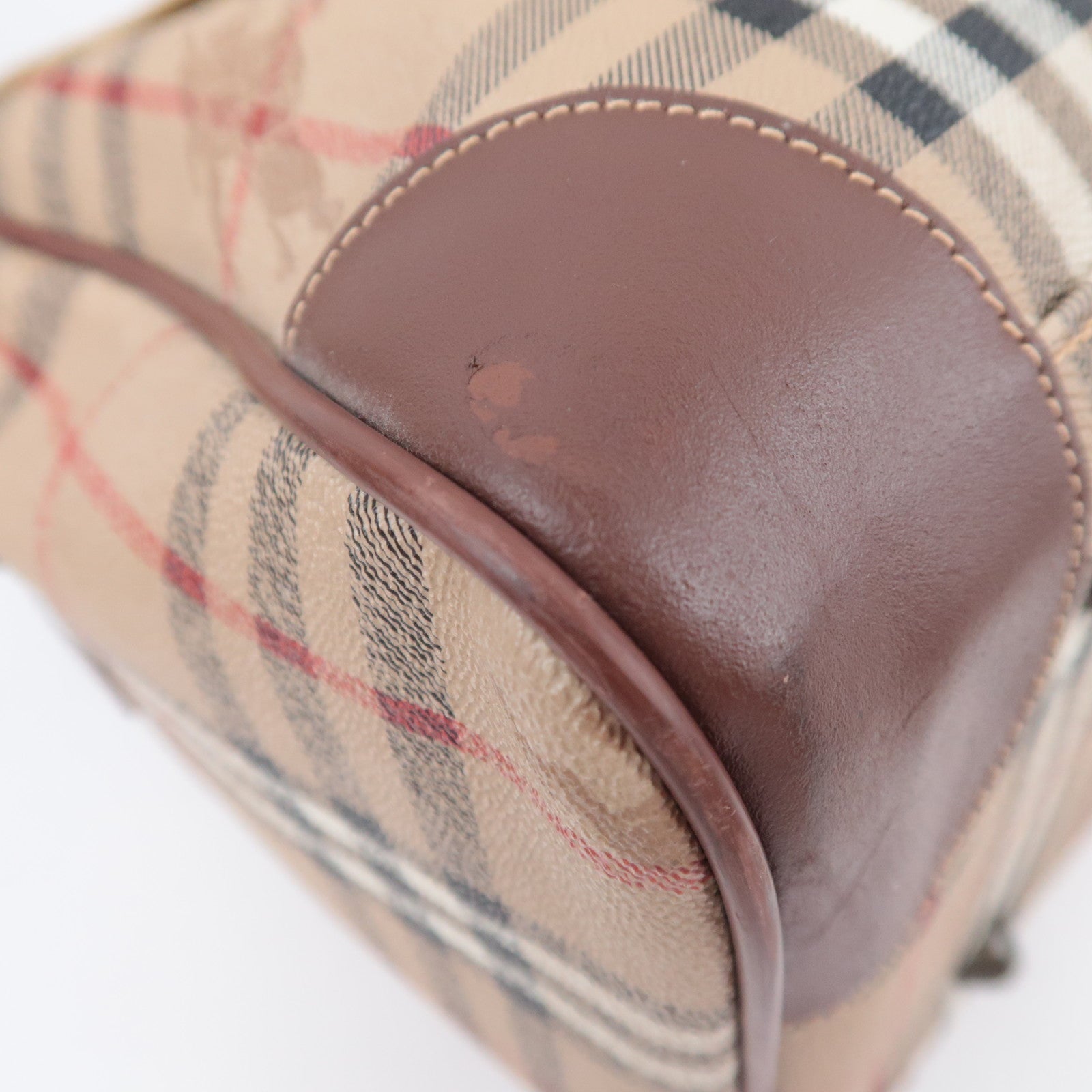 BURBERRY burberrys Nova Plaid 2Way PVC Boston Bag