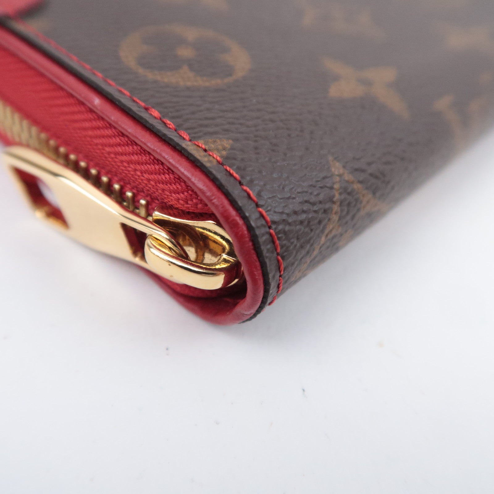 Louis Vuitton Monogram Retiro Zippy Wallet Cerise M61854