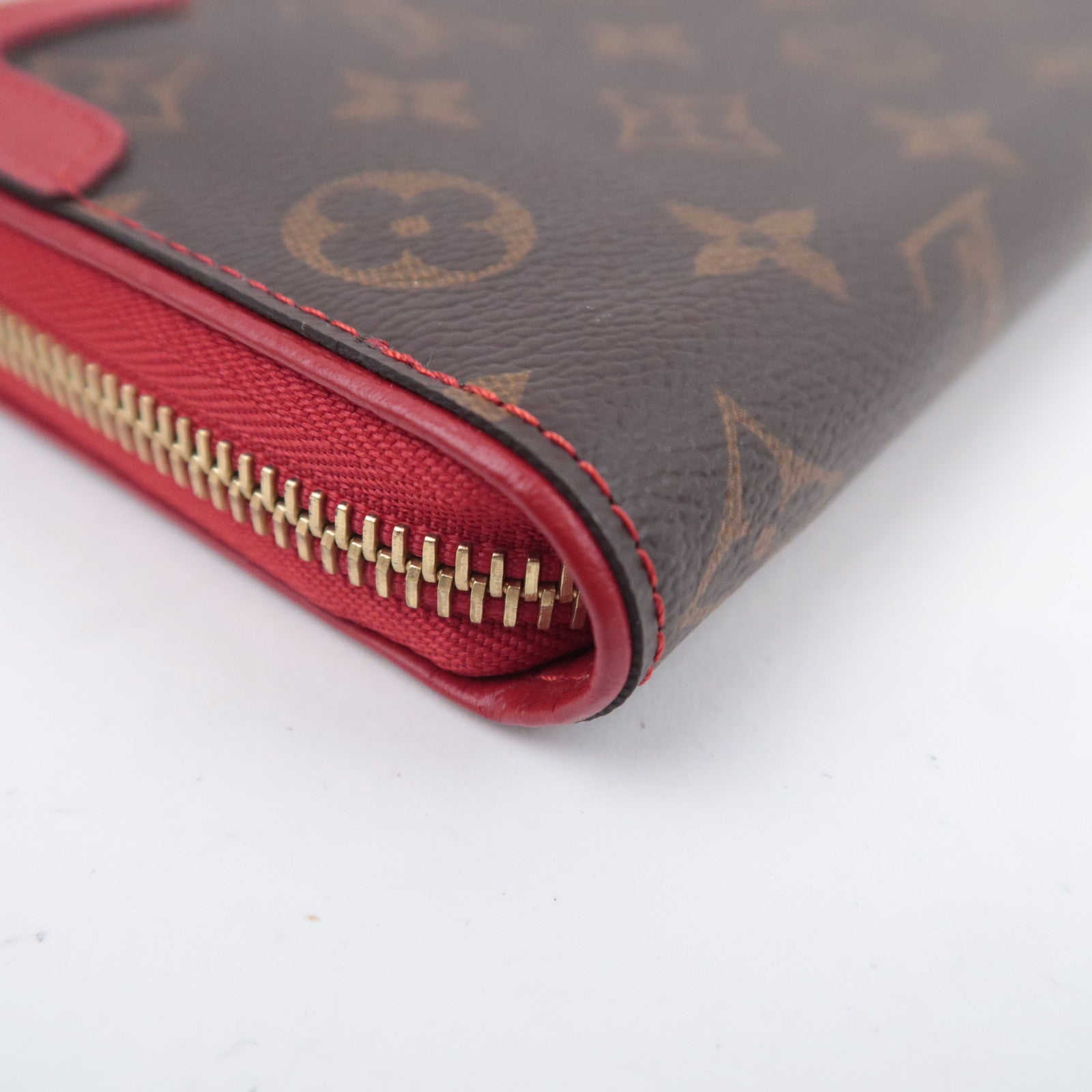 Louis Vuitton Monogram Retiro Zippy Wallet Cerise M61854