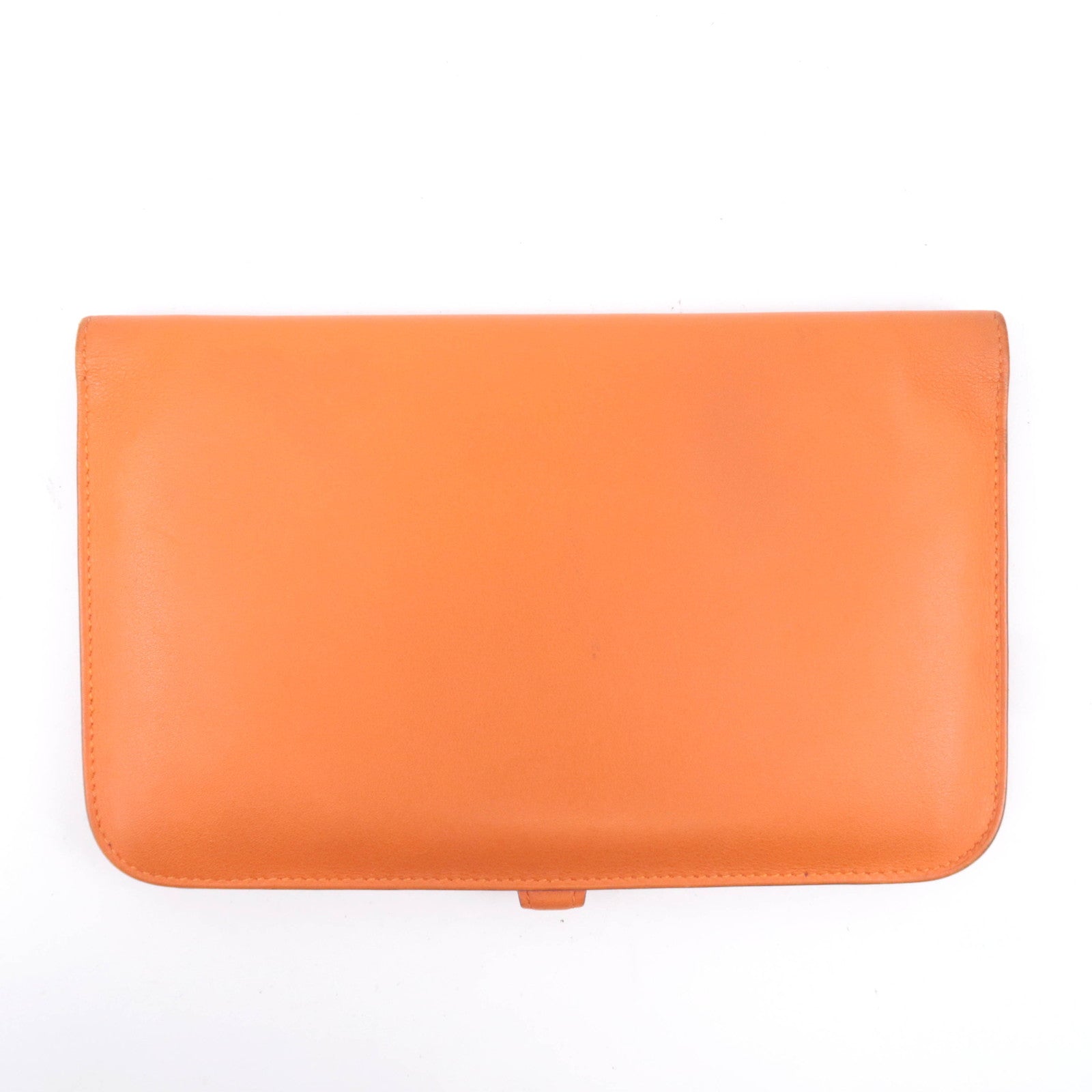 HERMES Dogon GM Wallet X Stamp (2016) Veau Swift Orange