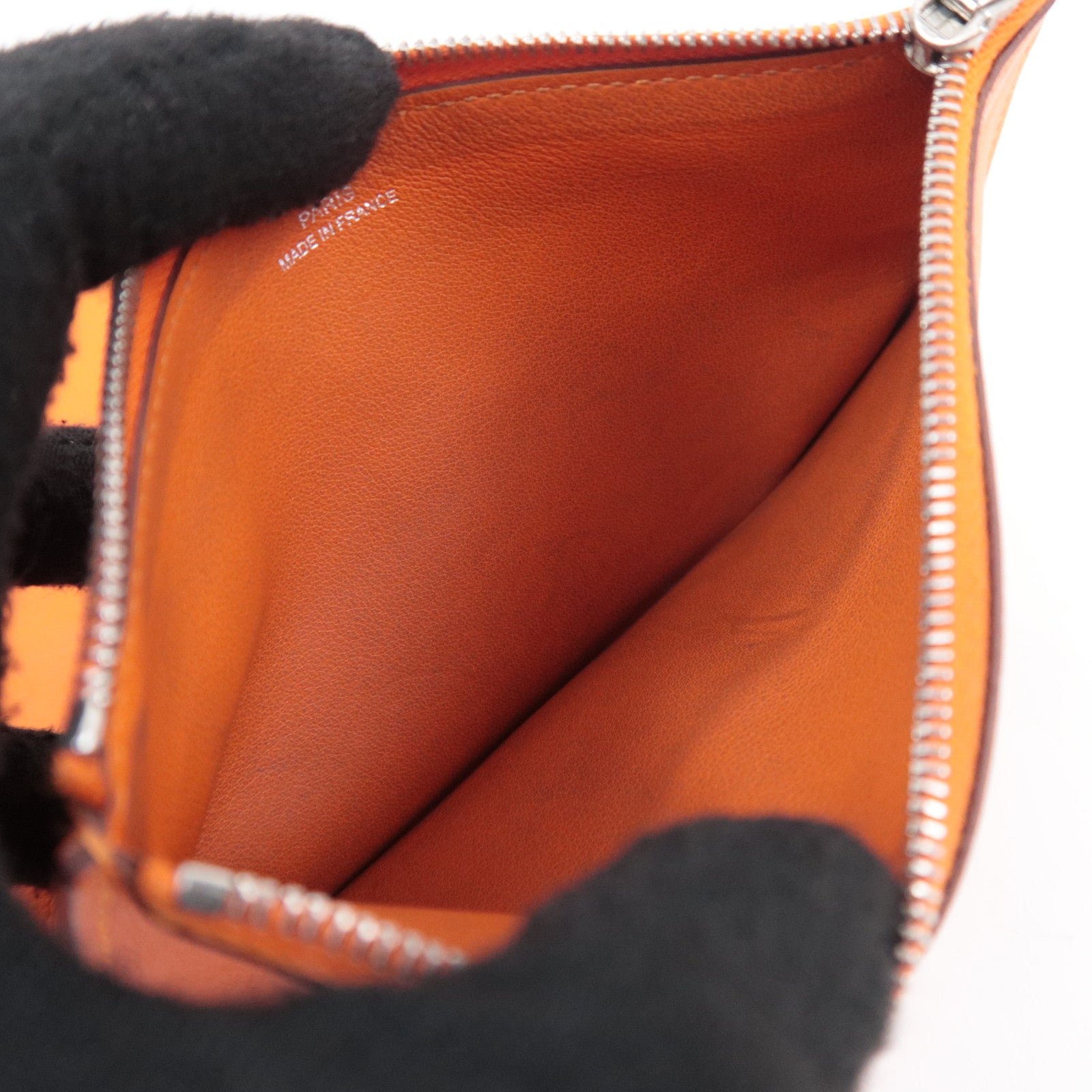 HERMES Dogon GM Wallet X Stamp (2016) Veau Swift Orange