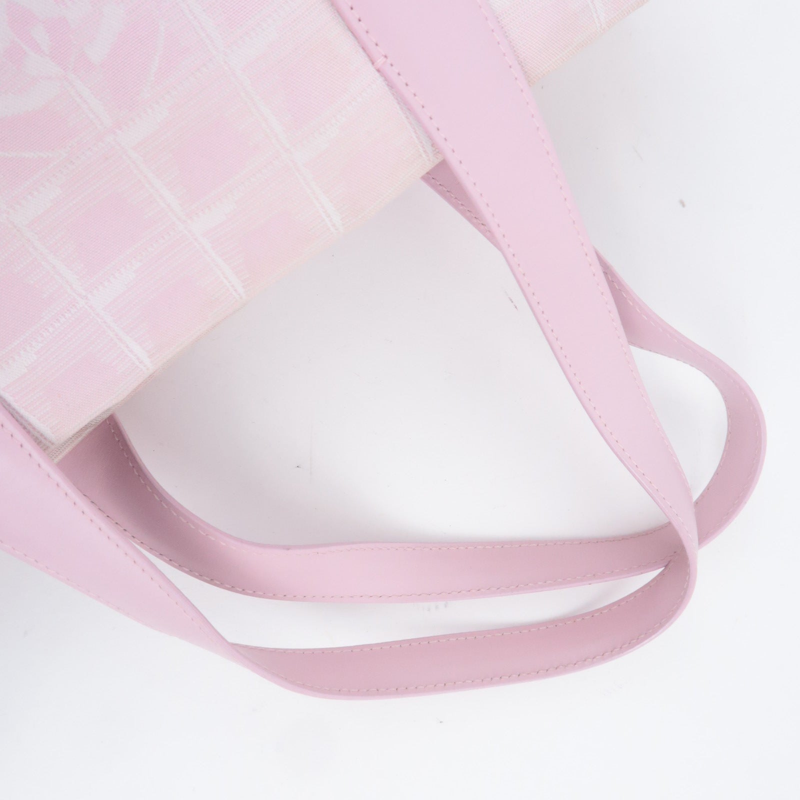 CHANEL Travel Line MM Nylon Jacquard Tote Bag Pink A15991