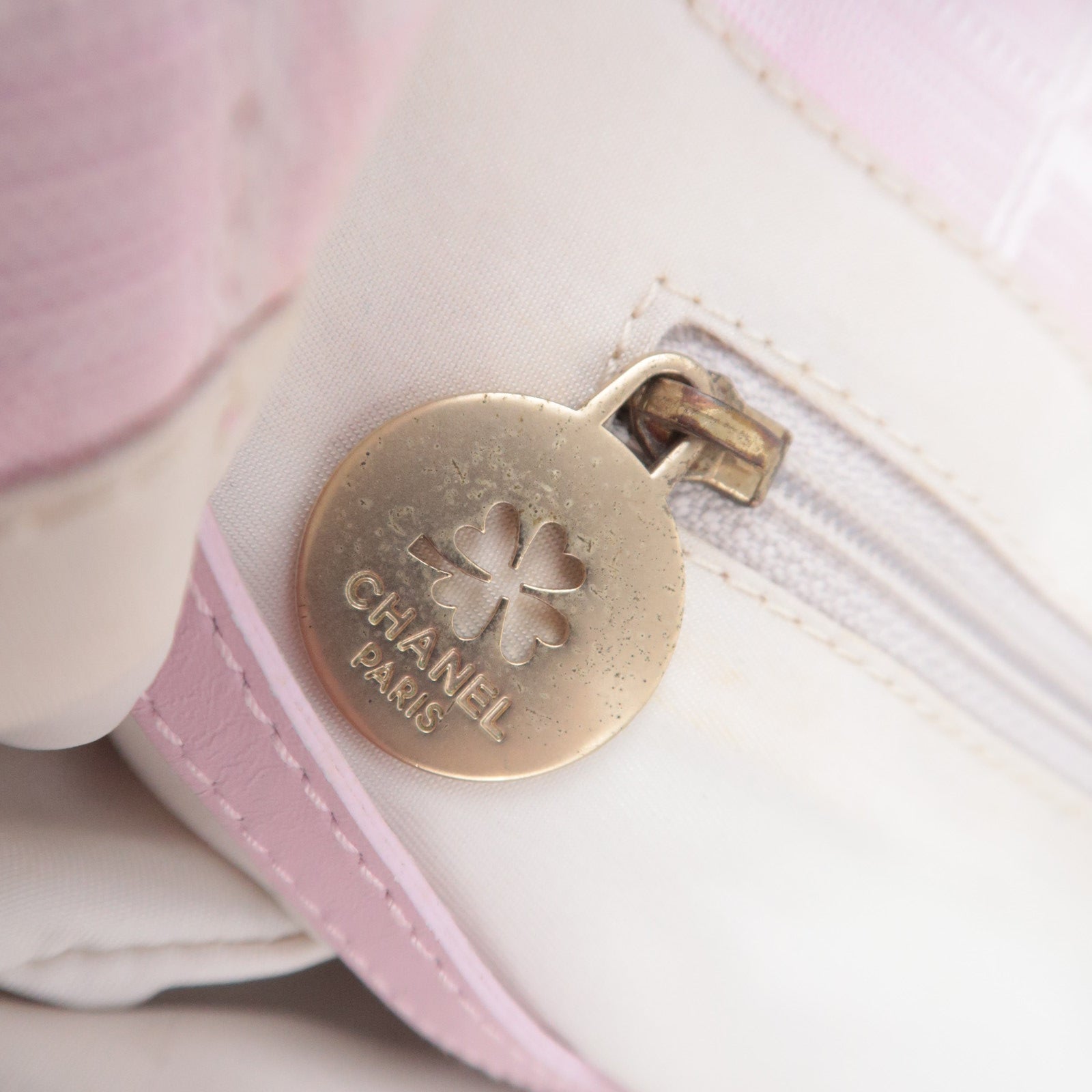 CHANEL Travel Line MM Nylon Jacquard Tote Bag Pink A15991
