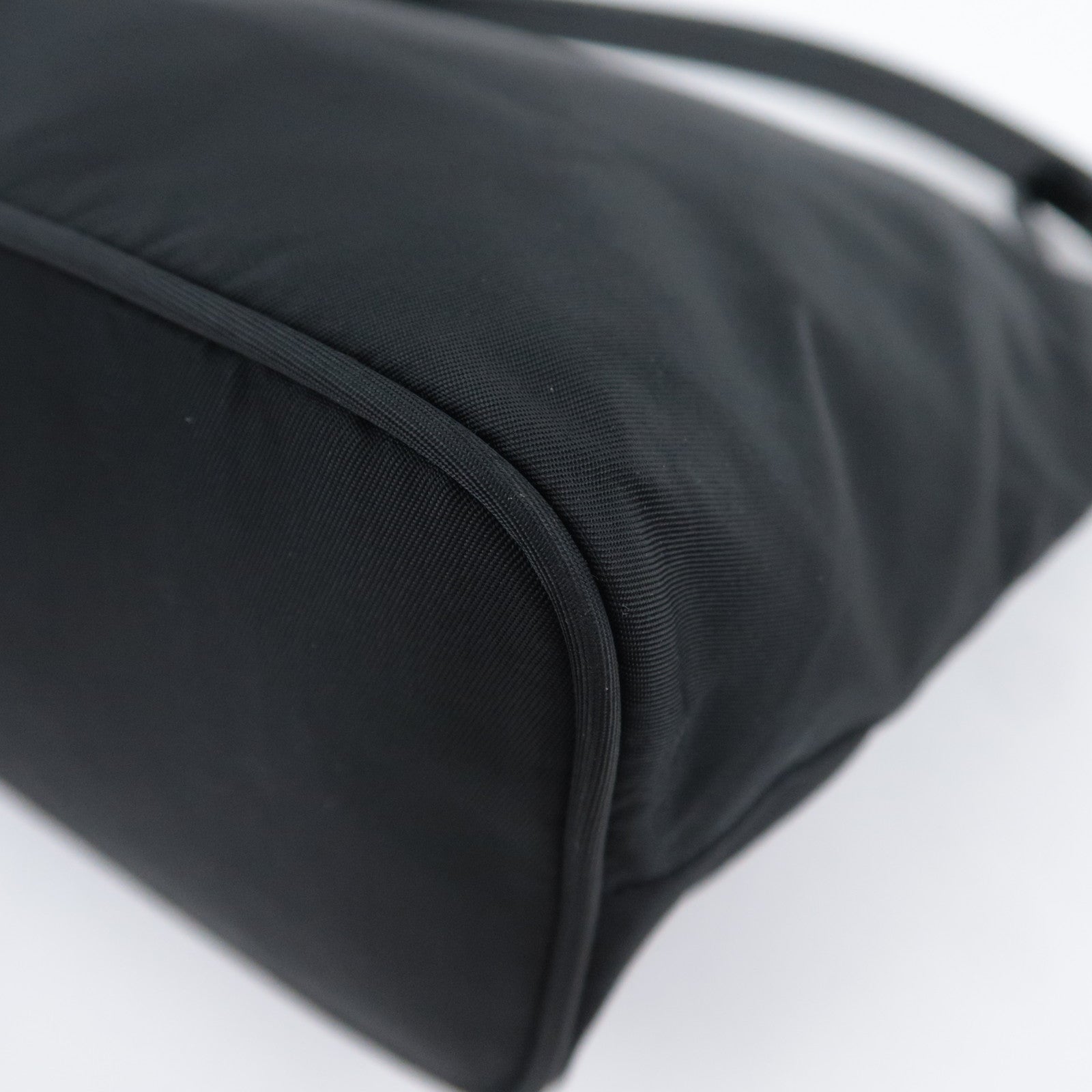 PRADA Logo Nylon Shoulder Bag Black BR1577