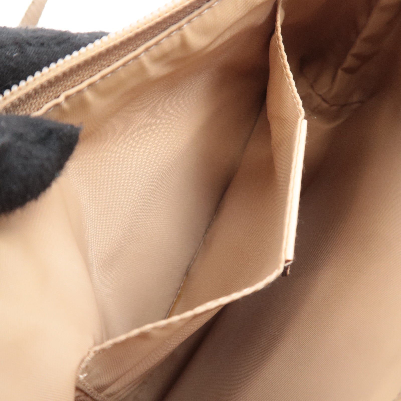 Christian Dior Trotter Canvas Shoulder Bag Beige