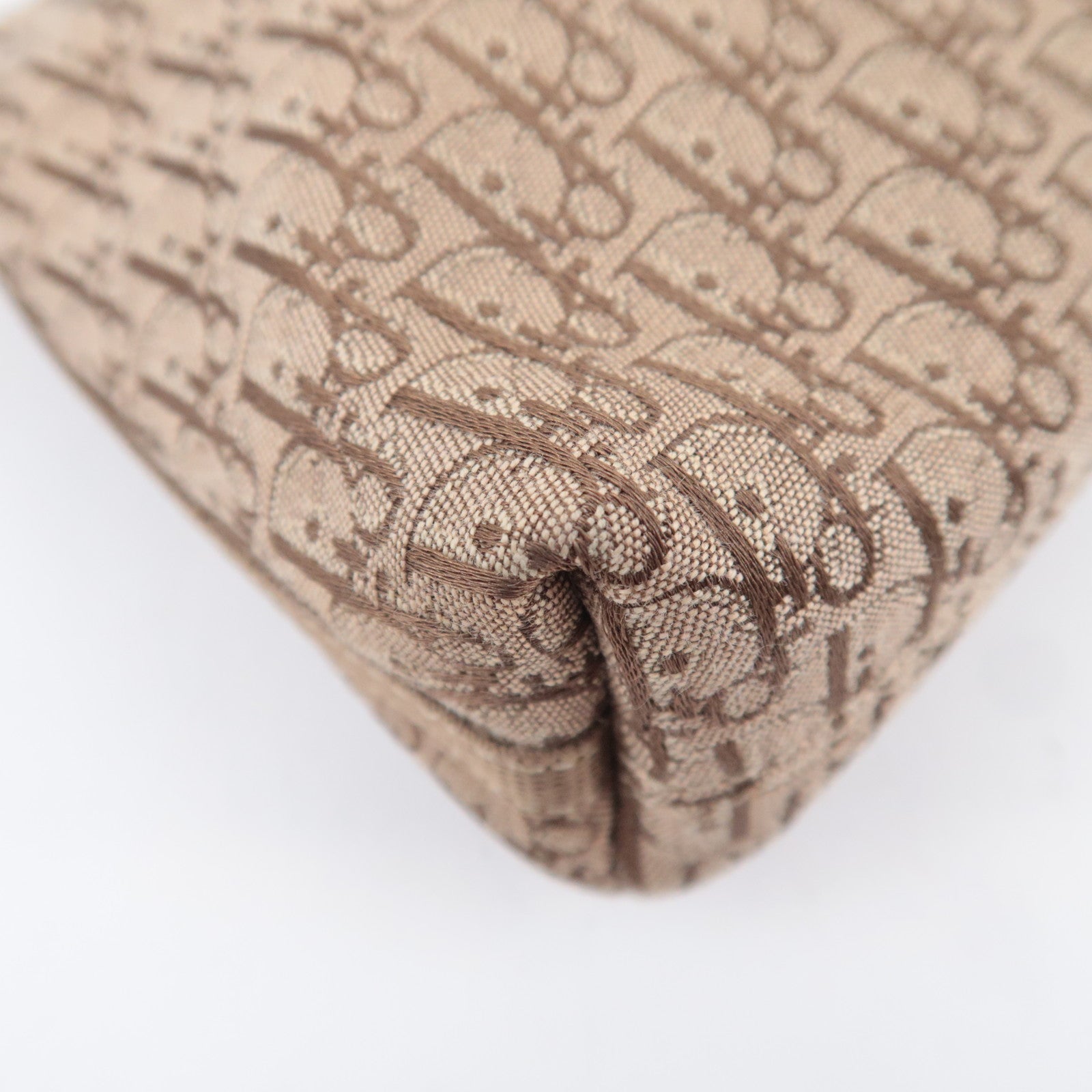 Christian Dior Trotter Canvas Shoulder Bag Beige