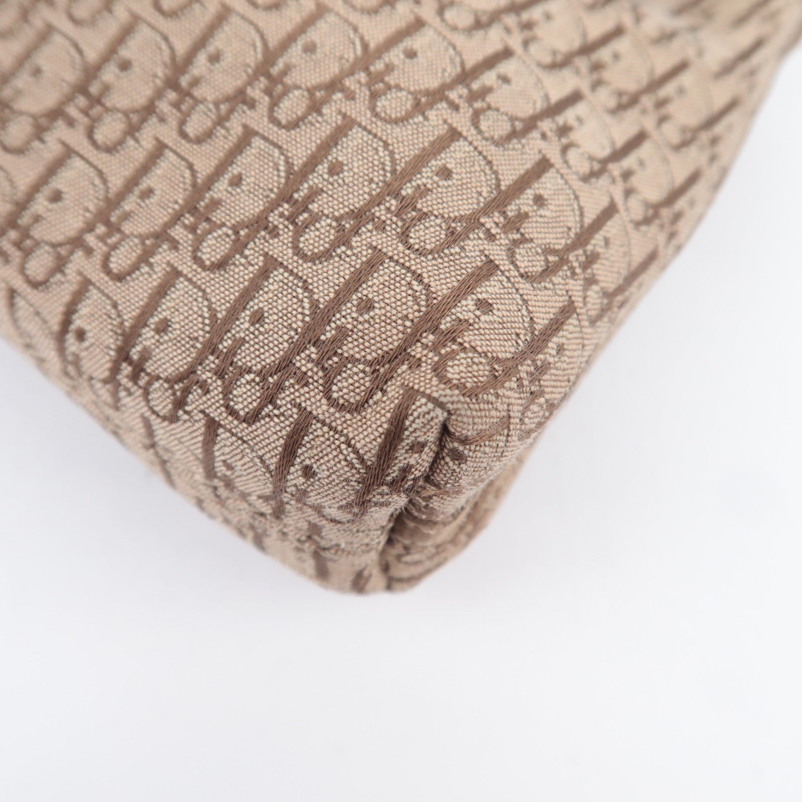 Christian Dior Trotter Canvas Shoulder Bag Beige
