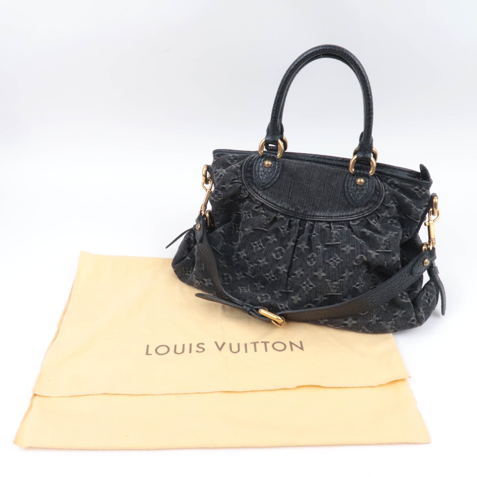 Louis Vuitton Monogram Denim Neo Cabby MM Noir M95351