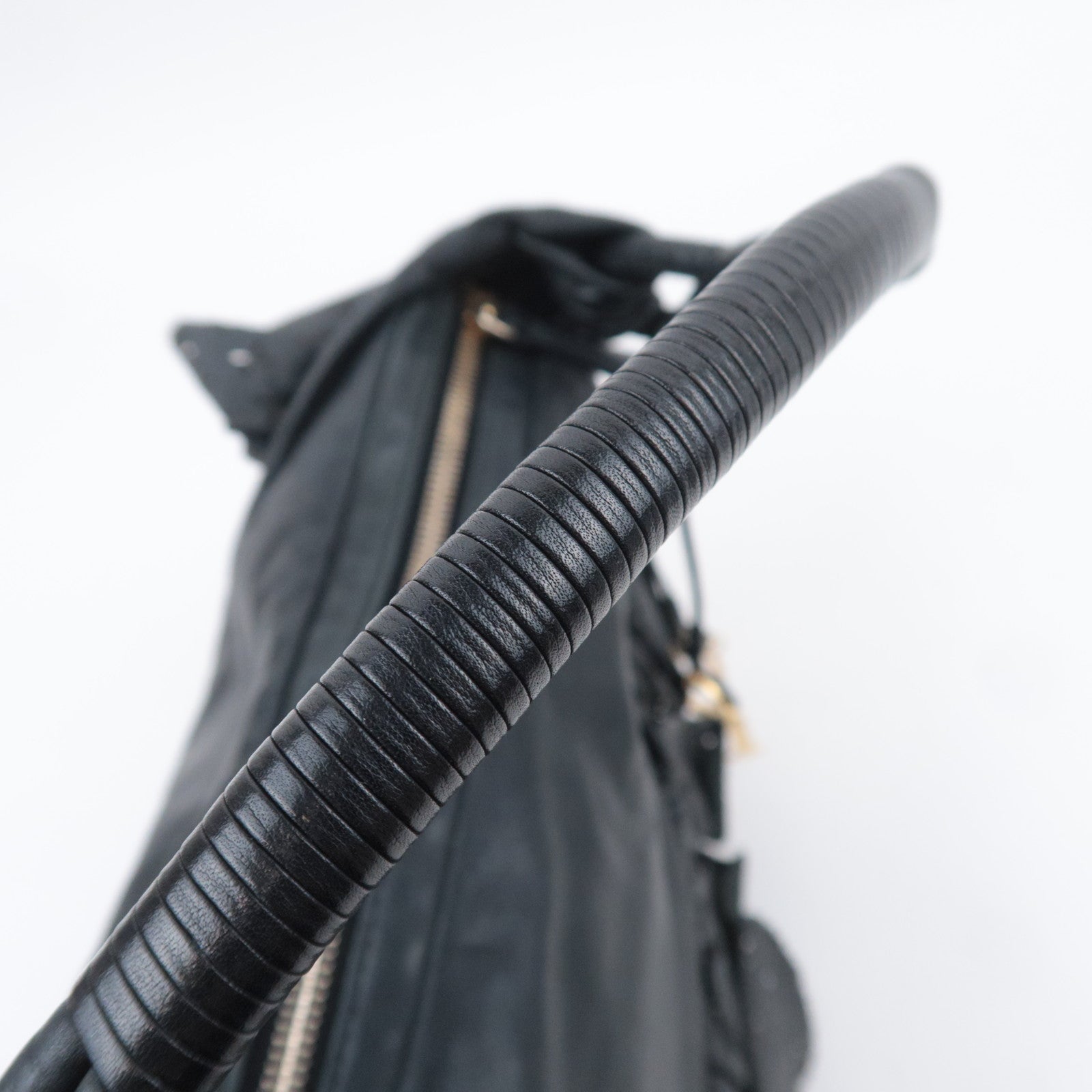 Christian Dior Gypsy Ruffle Perforated Leather Hobo Bag