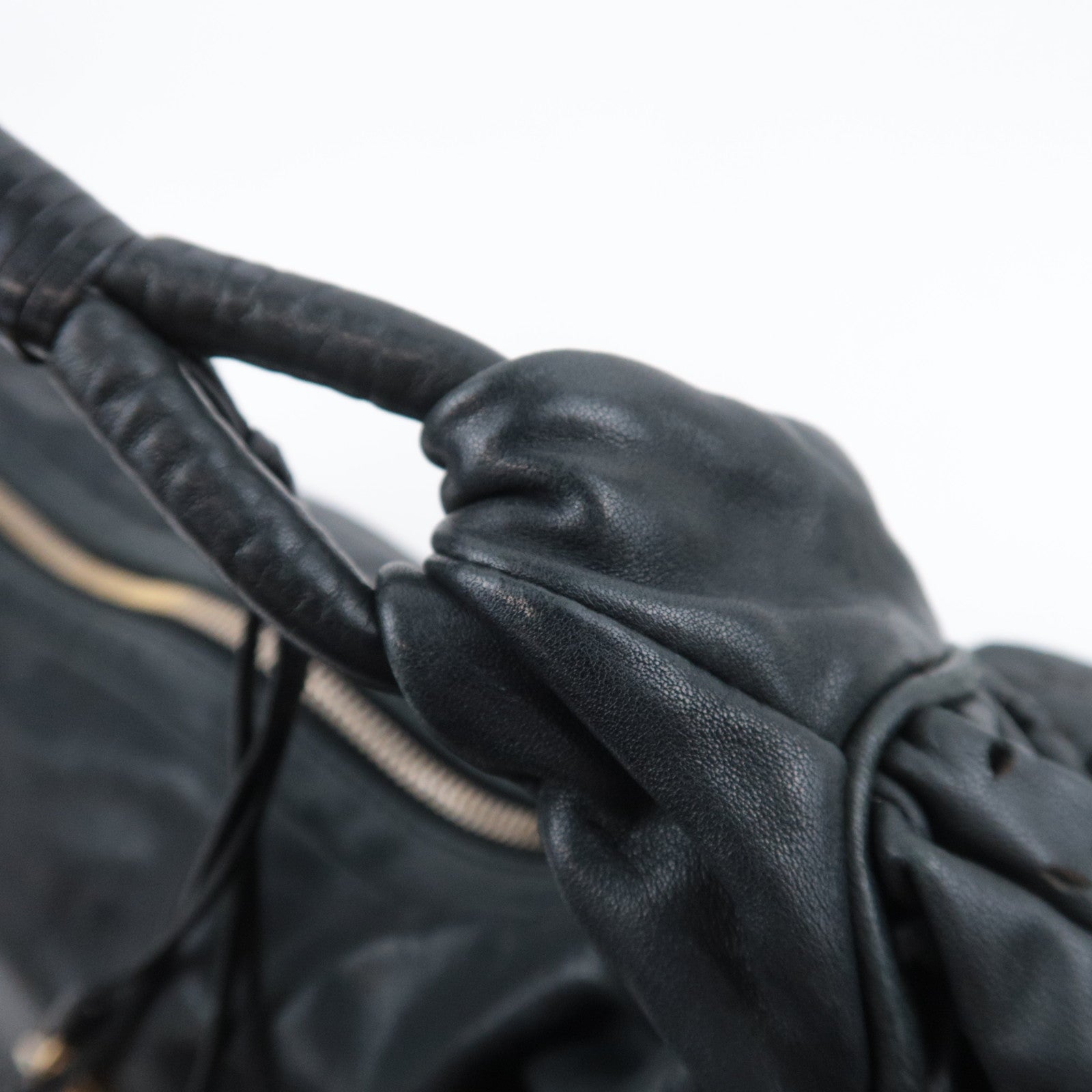 Christian Dior Gypsy Ruffle Perforated Leather Hobo Bag