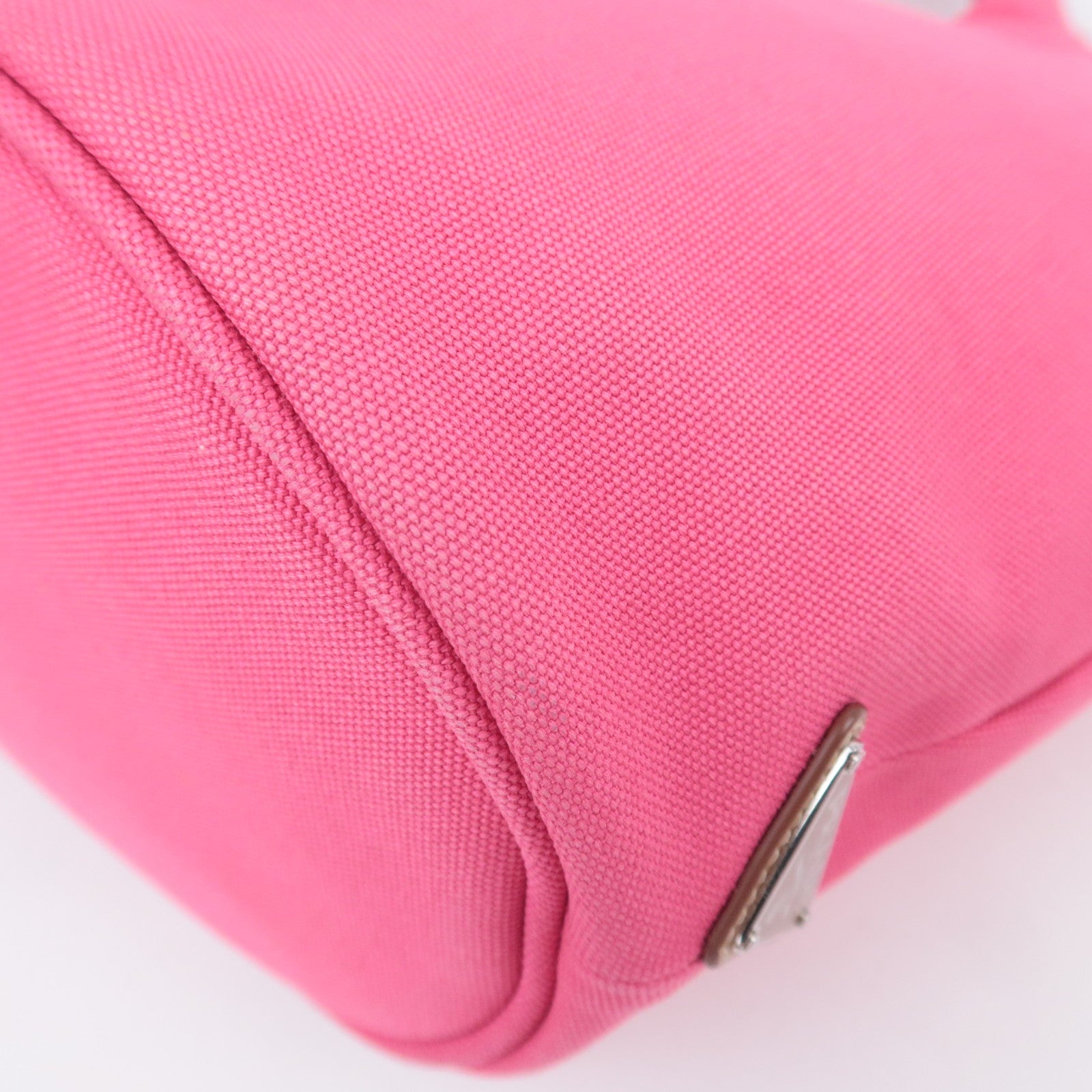 PRADA Canapa 2Way Canvas Tote Bag Pink 1BG186