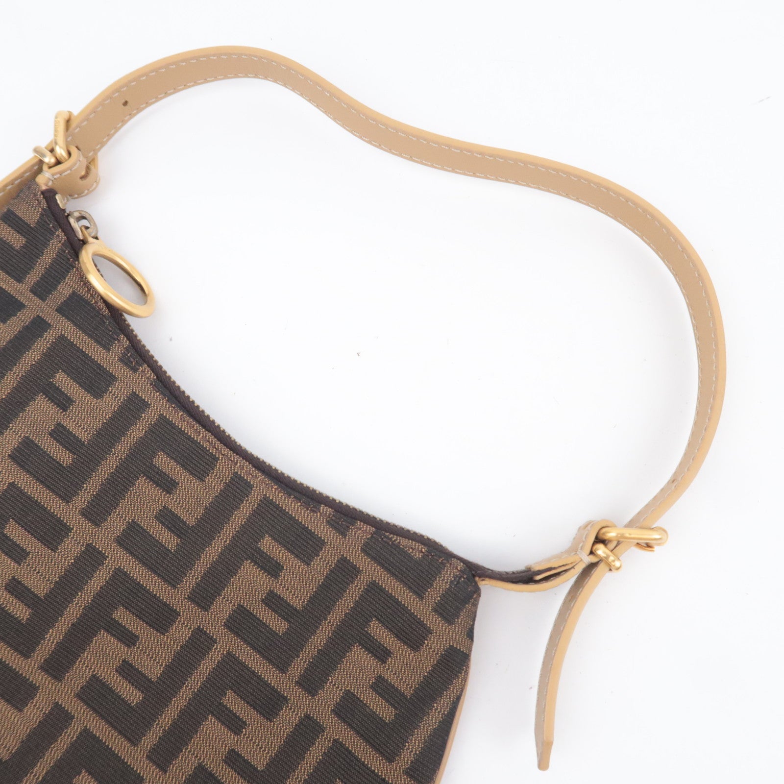 FENDI Zucca Small Oyster Shoulder Bag Crescent 8BR248