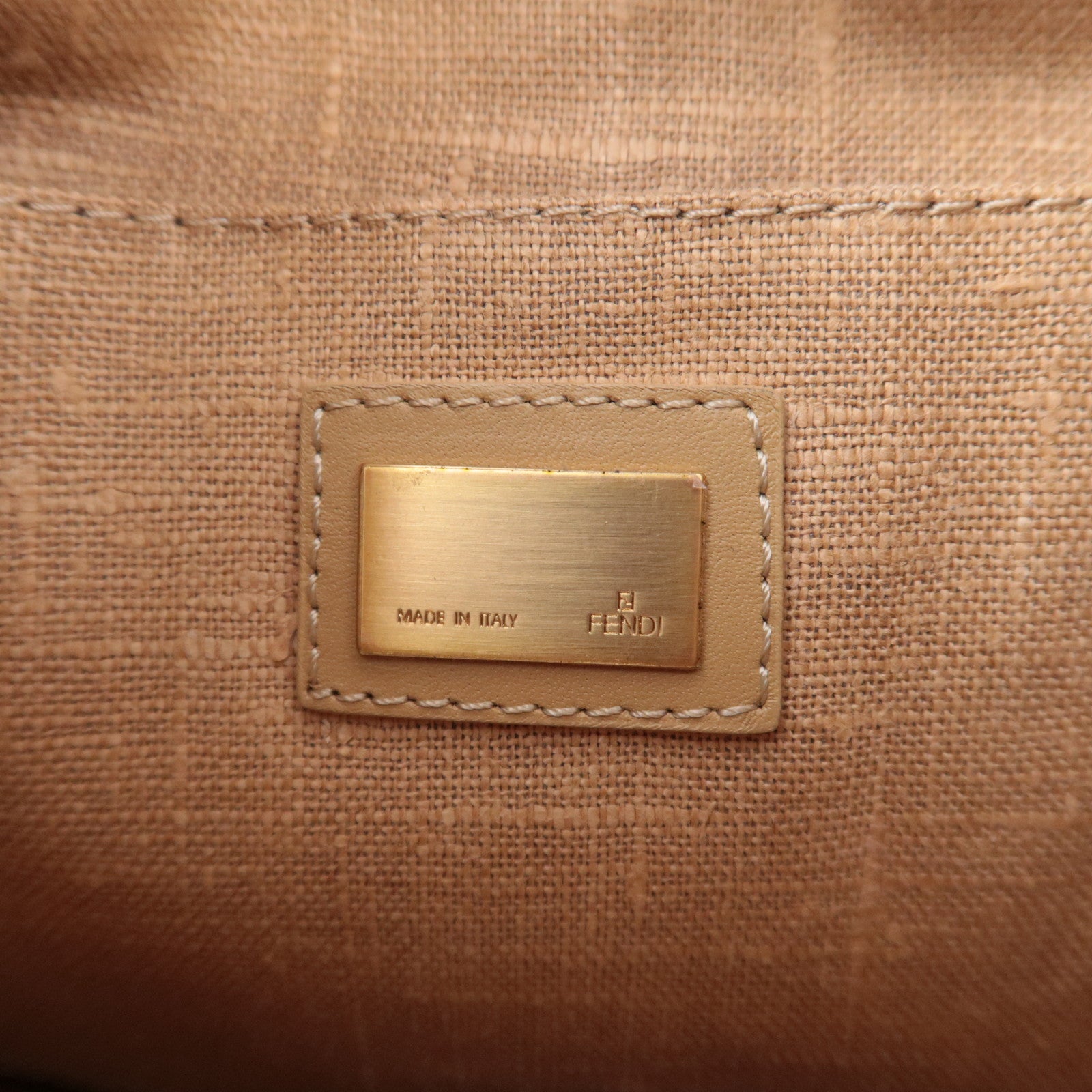 FENDI Zucca Small Oyster Shoulder Bag Crescent 8BR248