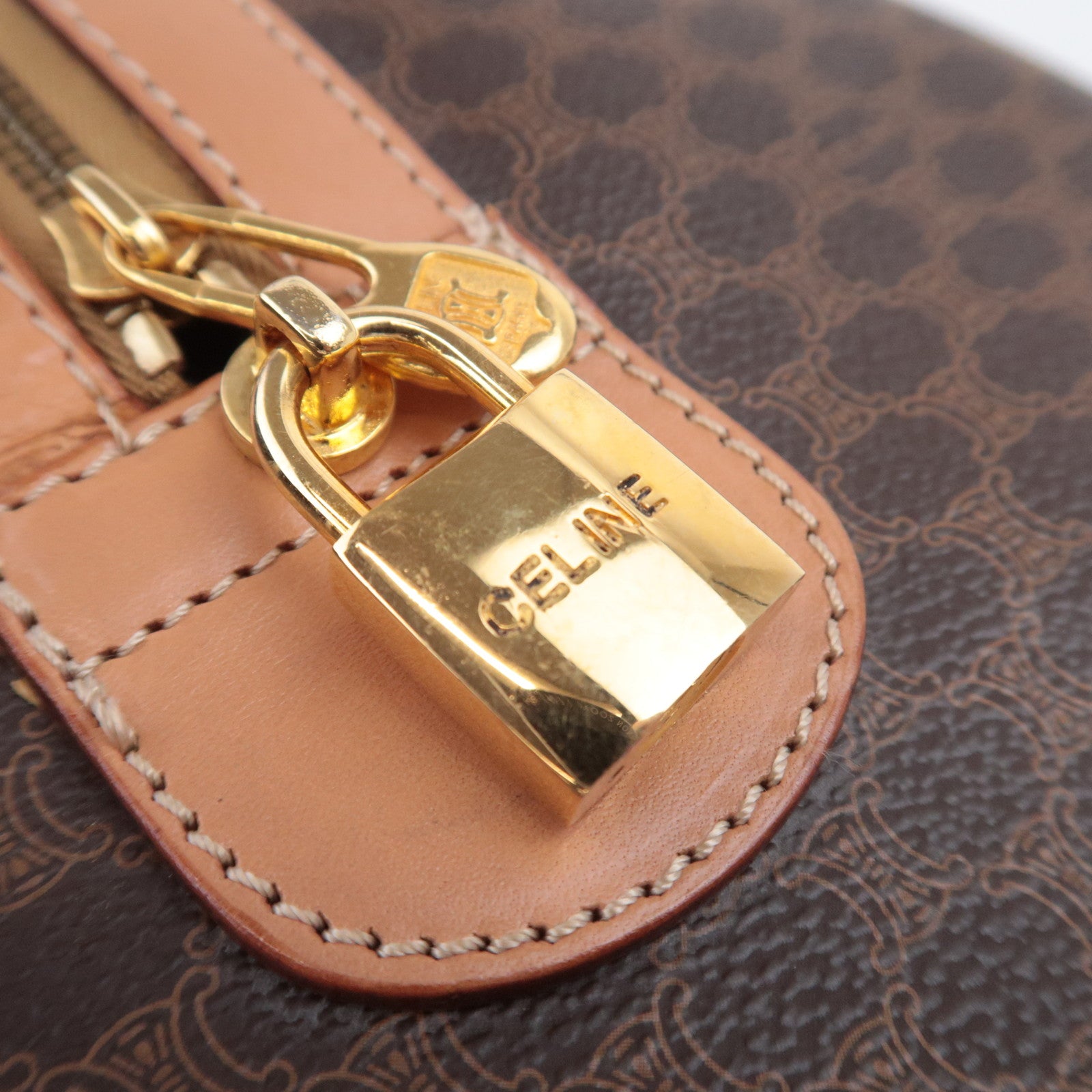 CELINE Macadam Boston Bag Large Brown