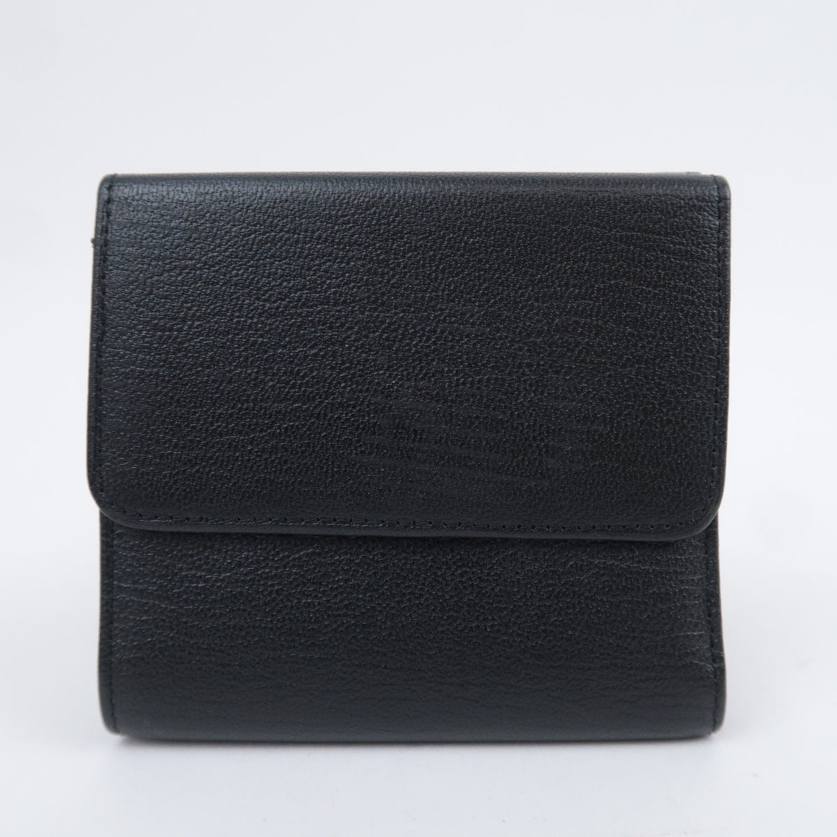 CHANEL Black Leather CC Logo Small Wallet