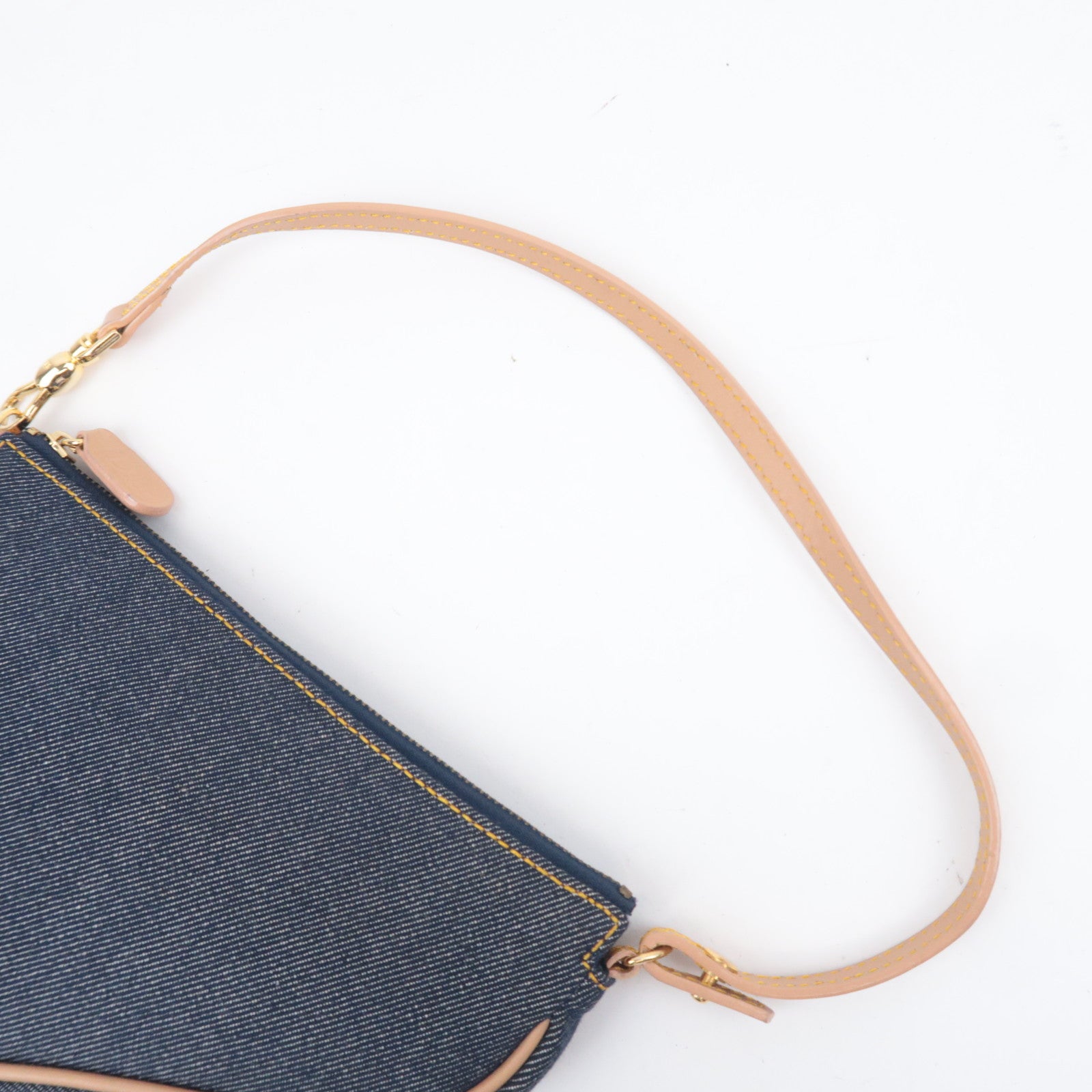 Christian Dior Denim Saddle Bag Navy