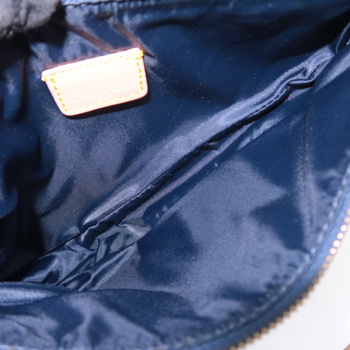 Christian Dior Denim Saddle Bag Navy