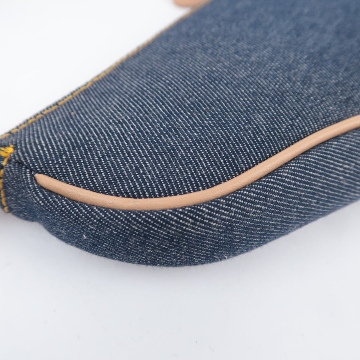 Christian Dior Denim Saddle Bag Navy
