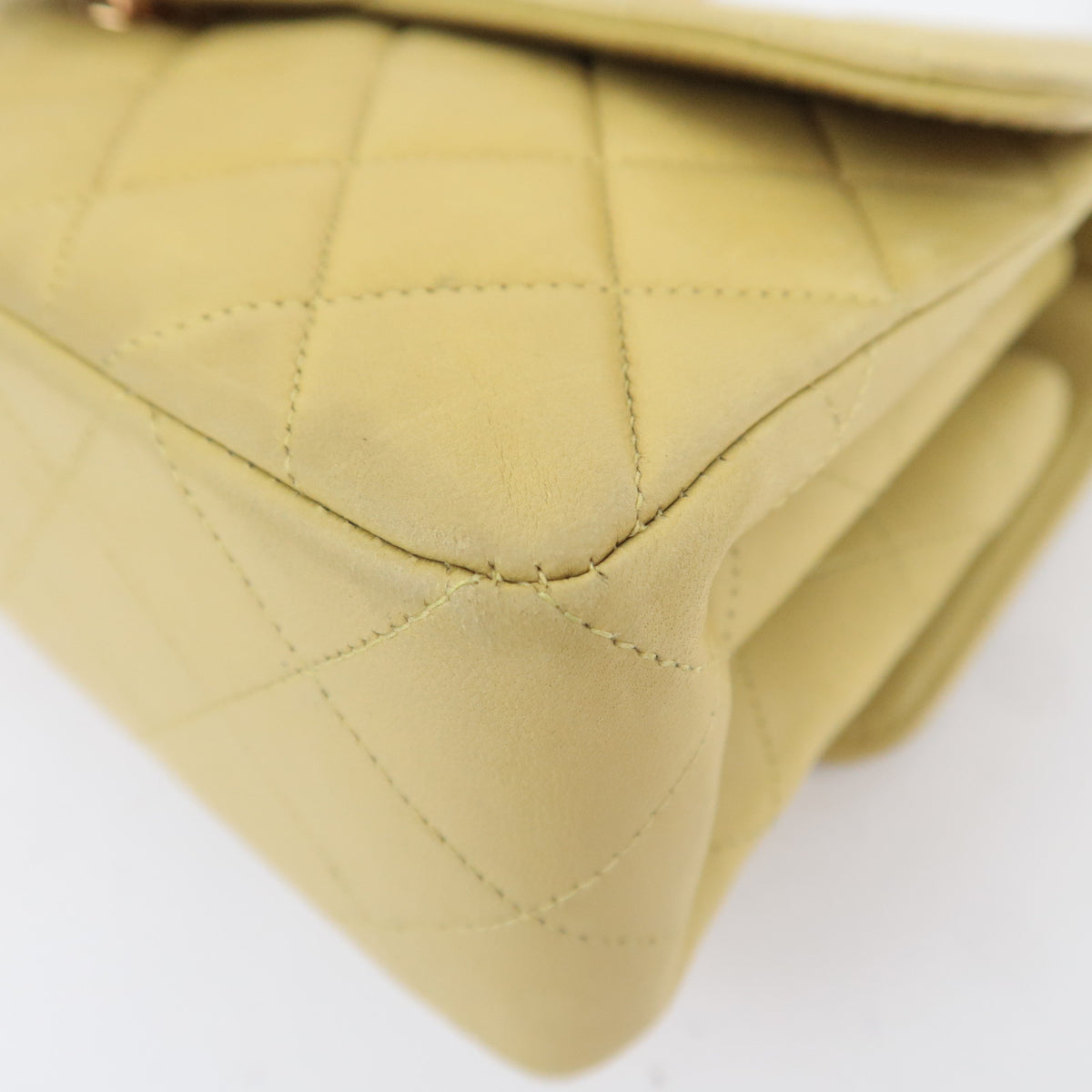CHANEL Classic Double Flap Bag Lambskin Lime Green