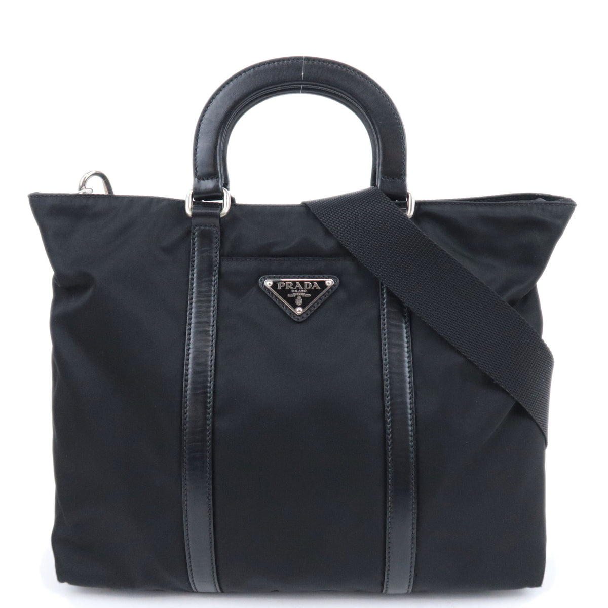 PRADA 2Way Nylon Handbag Black92082