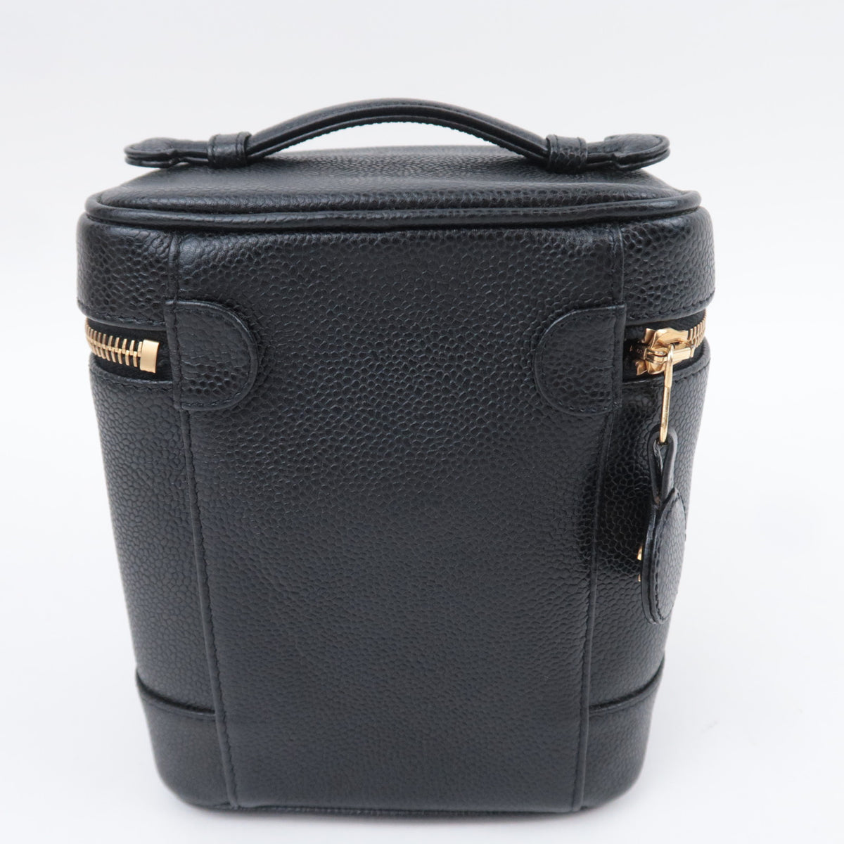 CHANEL Coco Mark Caviar skin Vanity Bag Black A01998