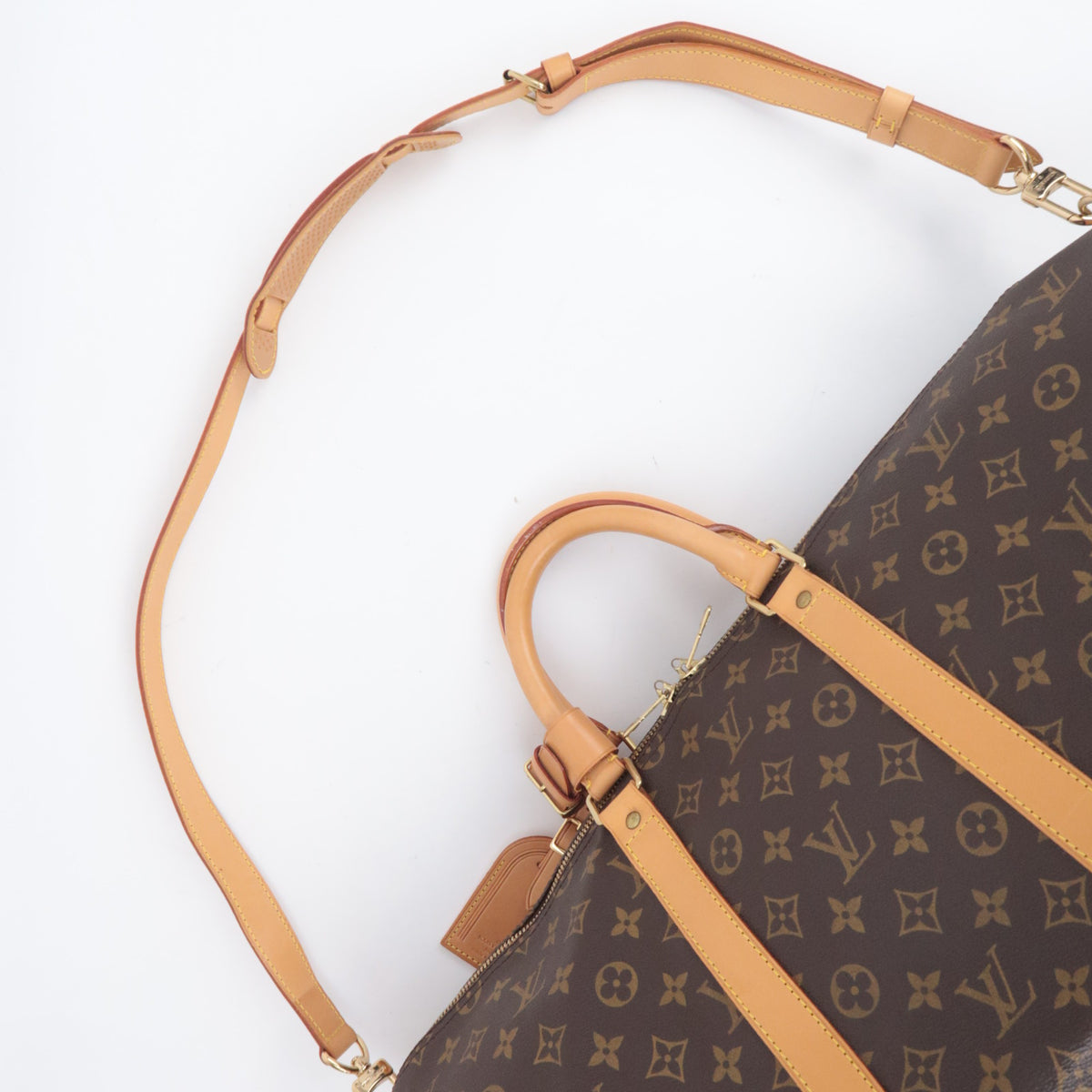 Louis Vuitton Monogram Keepall Bandouliere 55 Travel Bag M41414