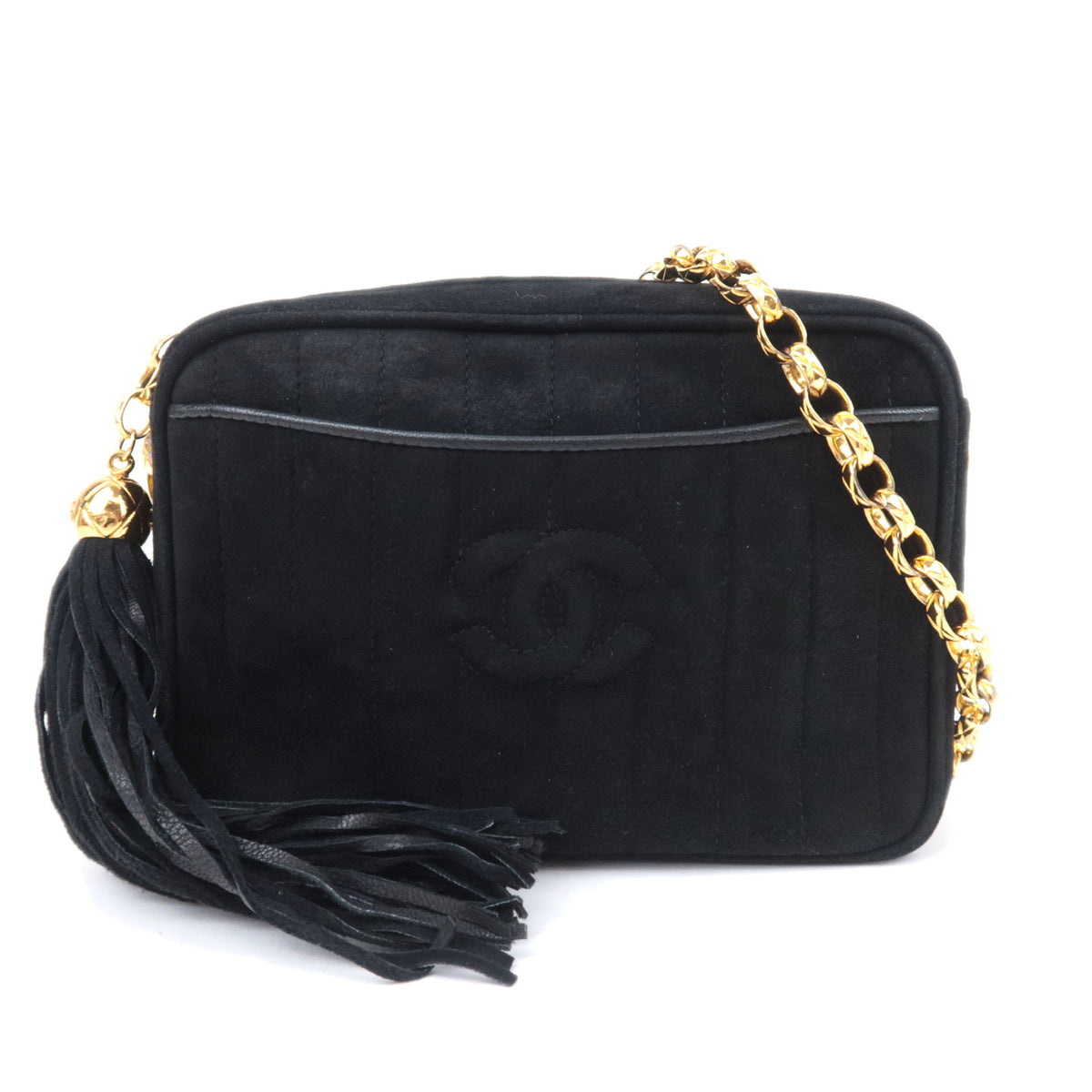CHANEL Mademoiselle Suede Tassel Chain Shoulder Bag92089