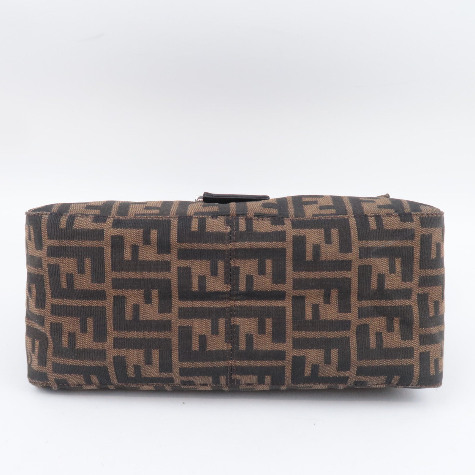 FENDI Zucca Mamma Baguette Bag Canvas Brown 26325